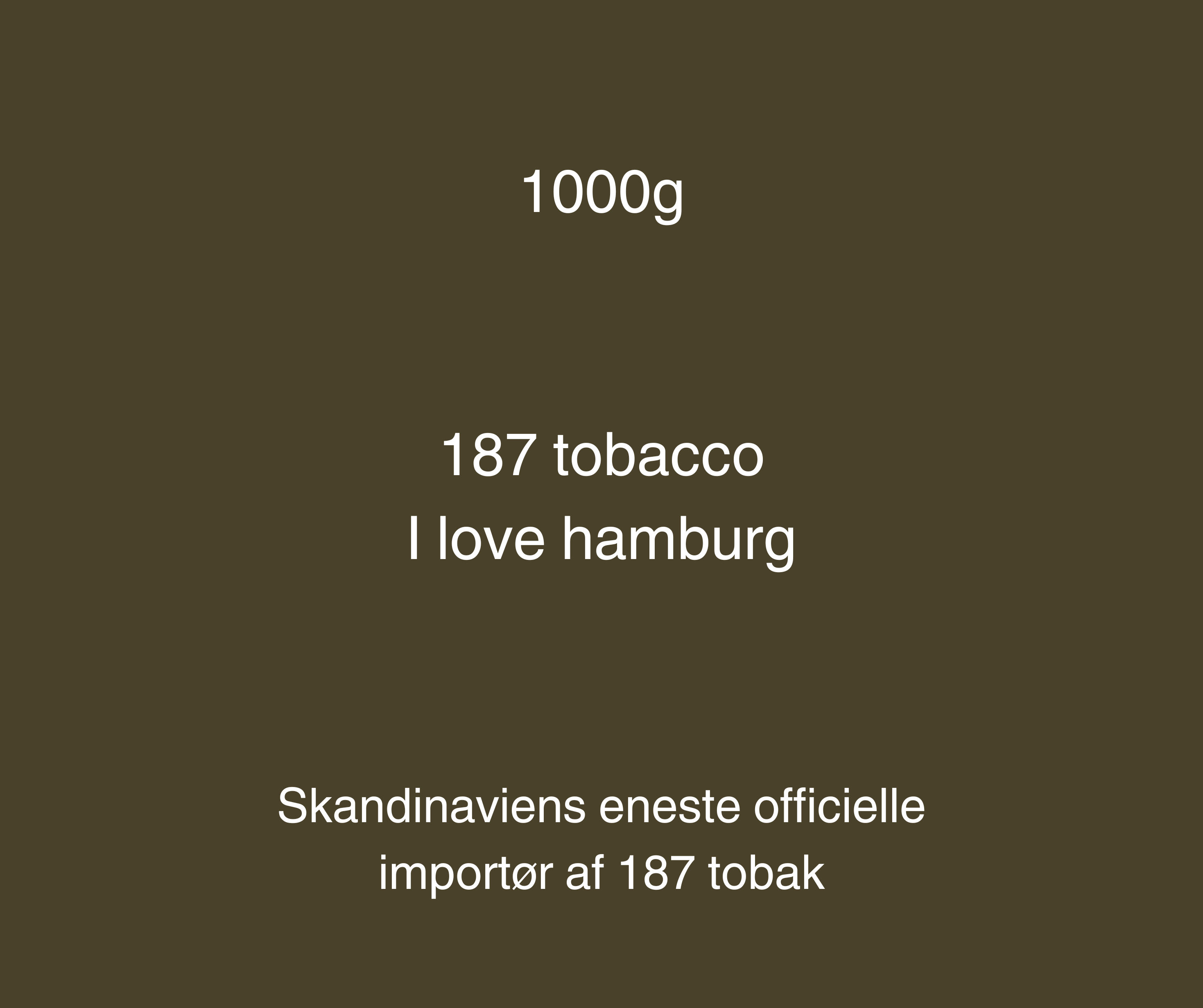 187 Strassenbande Tobacco - I Love Hamburg (1000g) - Caesar Shisha