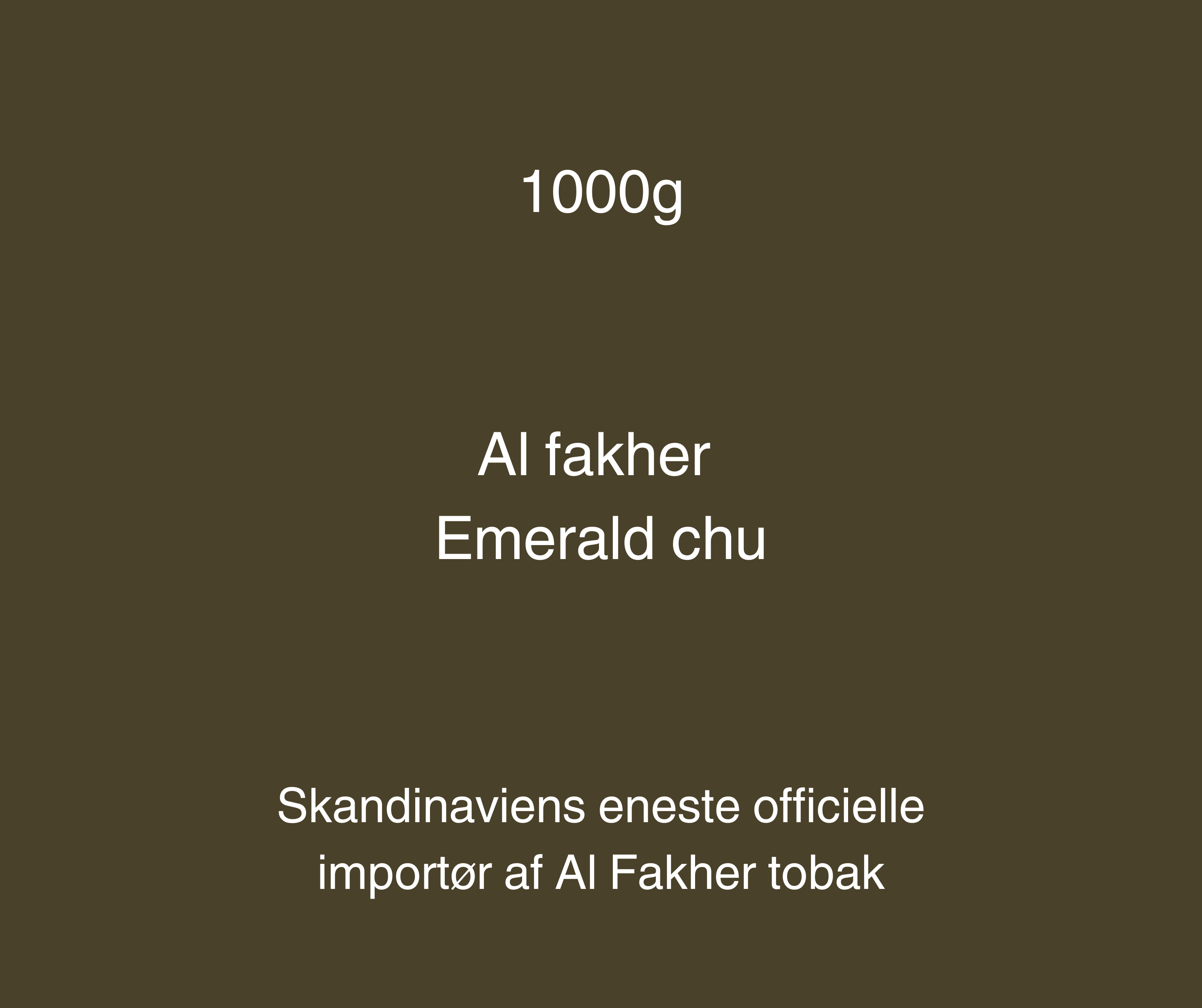 Al Fakher 1000g - Emerald Chu (Tyggegummi m. Mint) - Caesar Shisha