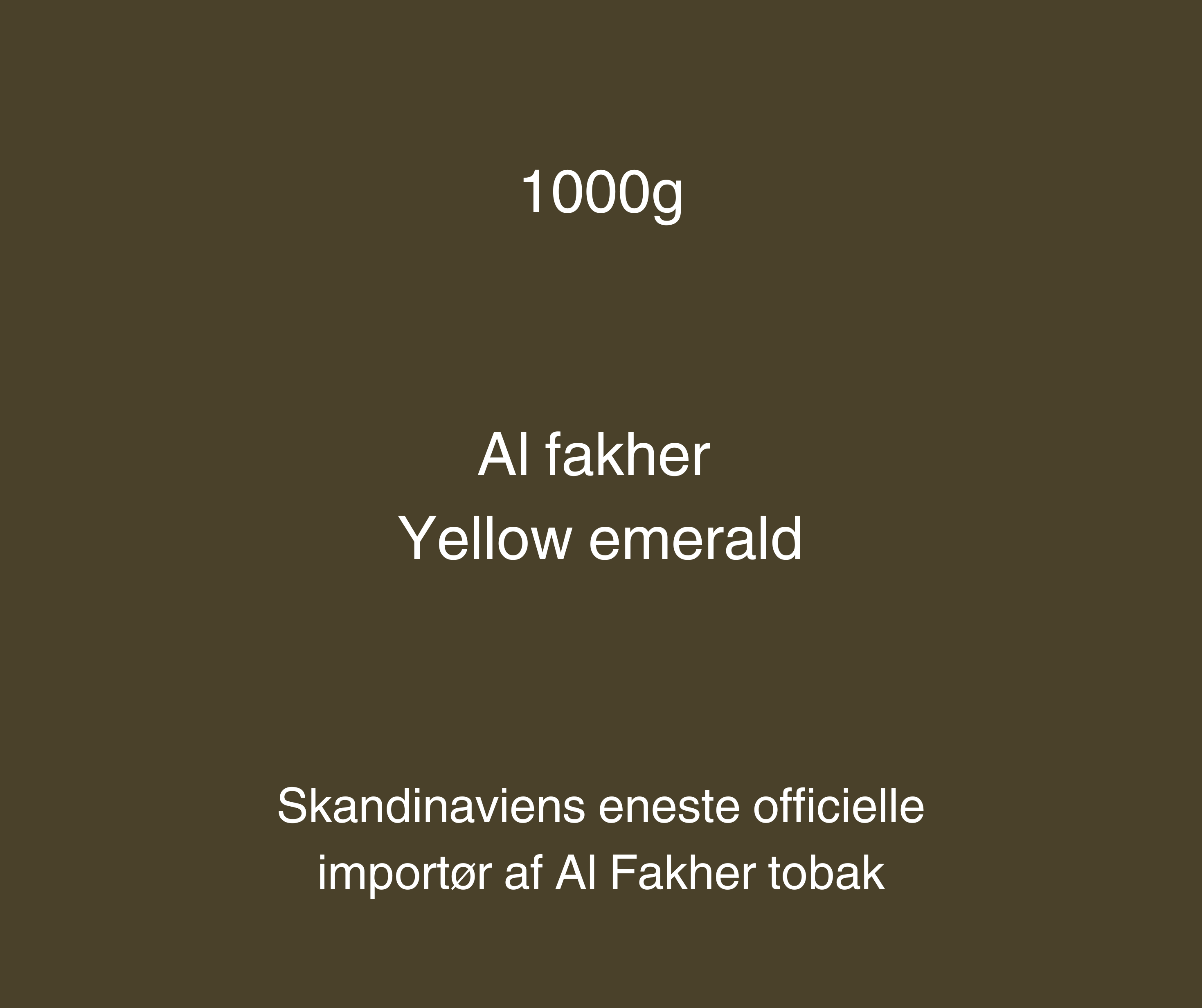 Al Fakher 1000g - Yellow Emerald (Citron m. Mynte) - Caesar Shisha
