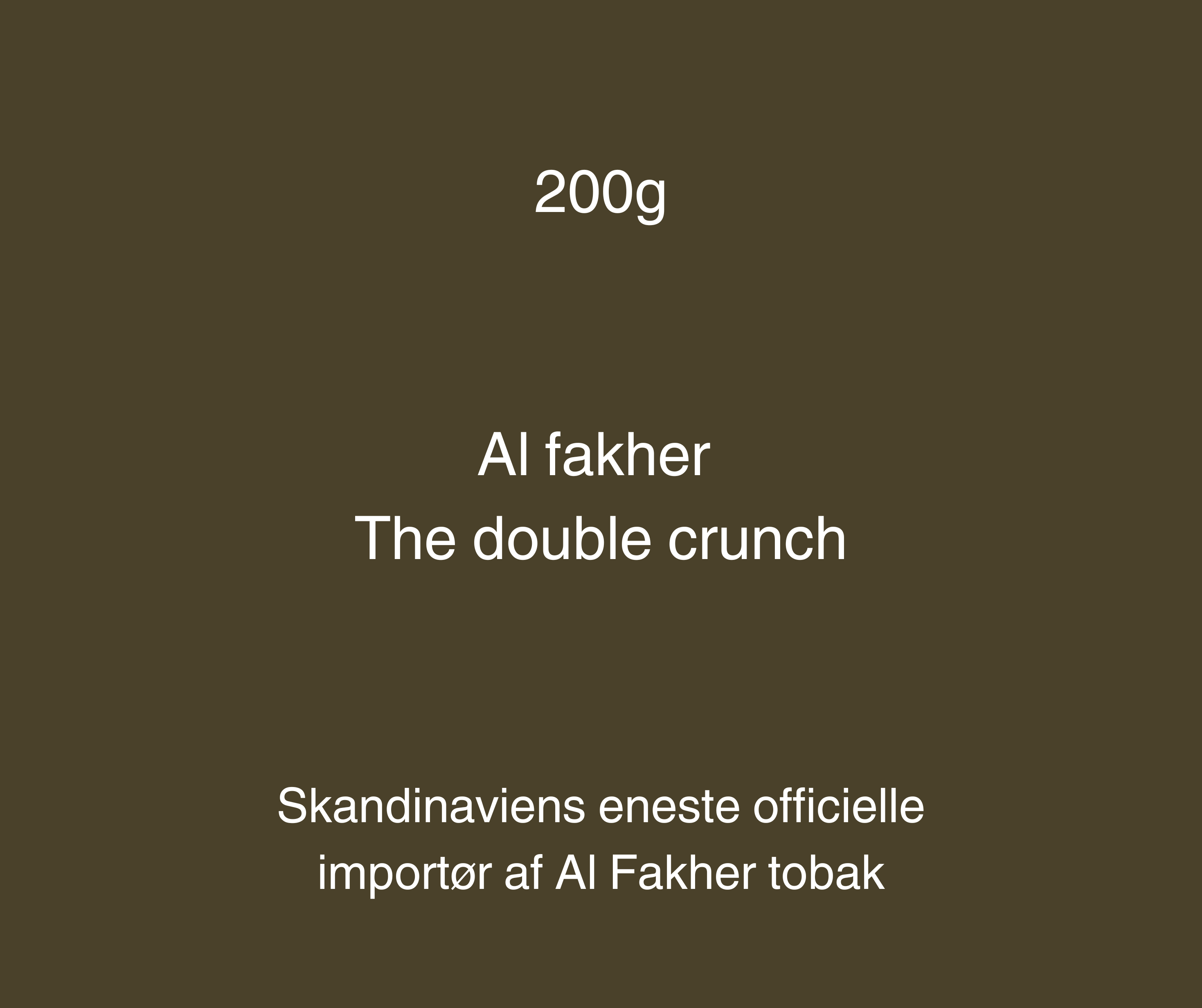 Al Fakher 200g - The Double Crunch (Dobbelt Æble) - Caesar Shisha