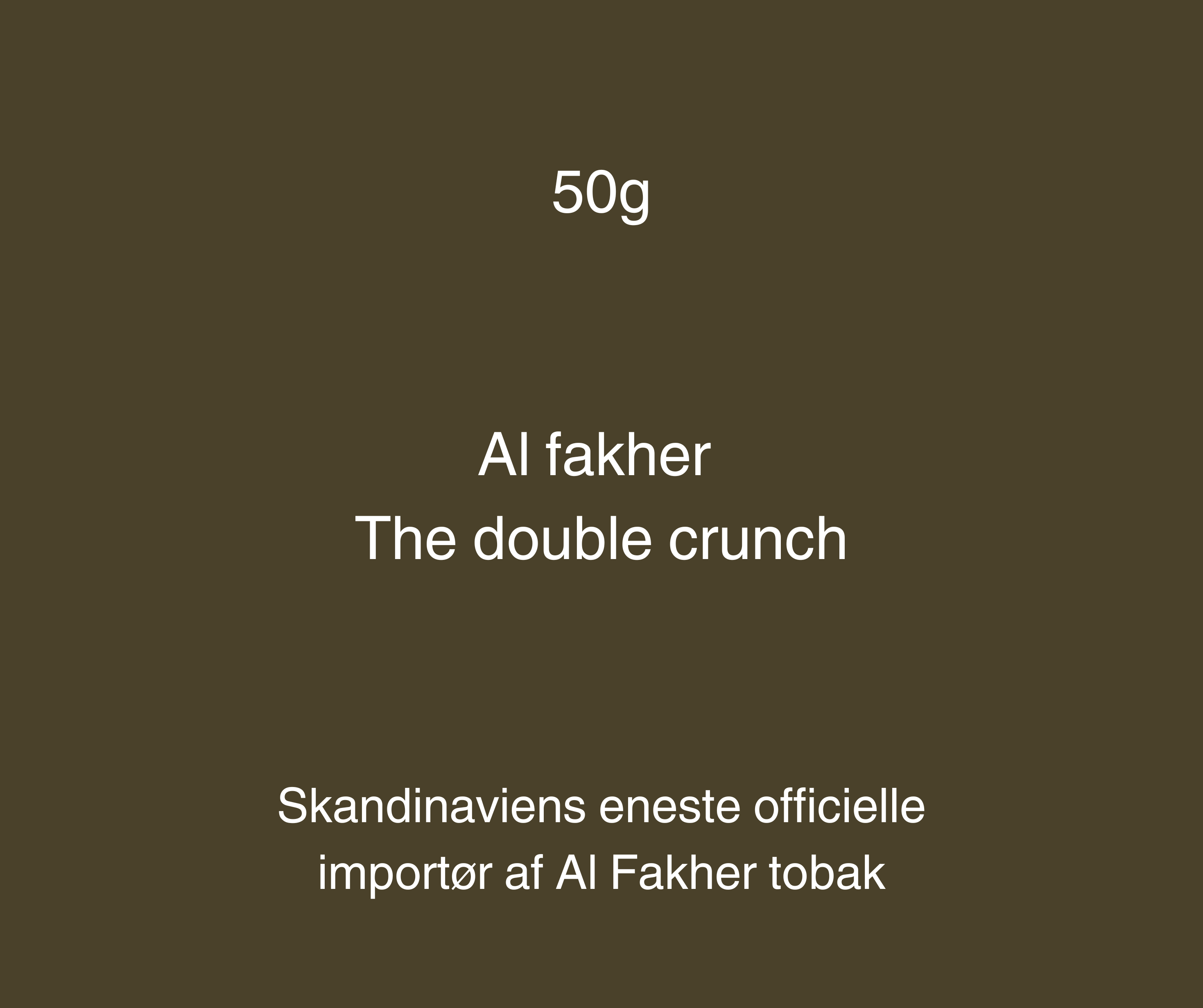 Al Fakher 50g - The Double Crunch (Dobbelt Æble) - Caesar Shisha