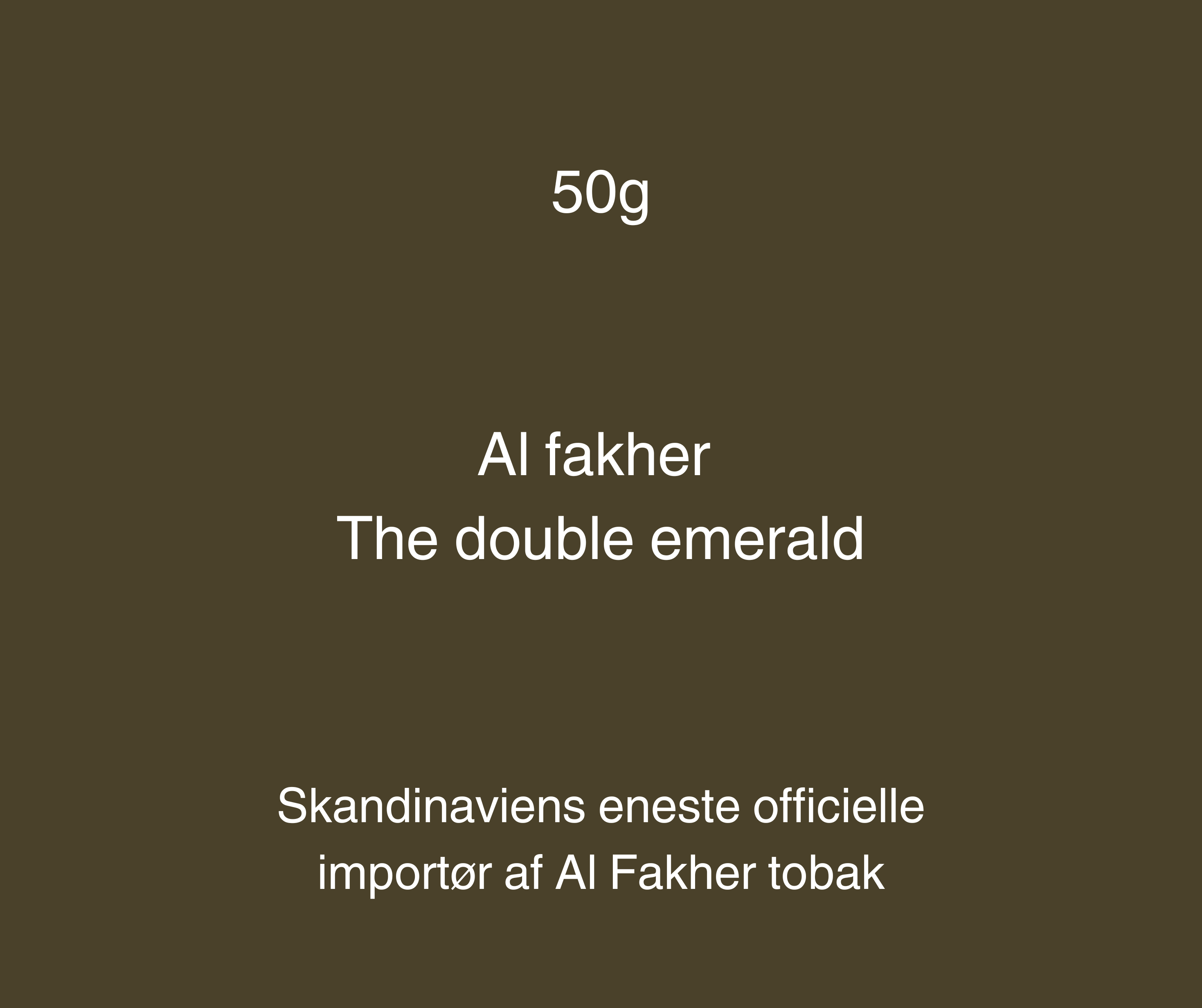 Al Fakher 50g - The Double Emerald (Dobbelt Æble mint) - Caesar Shisha