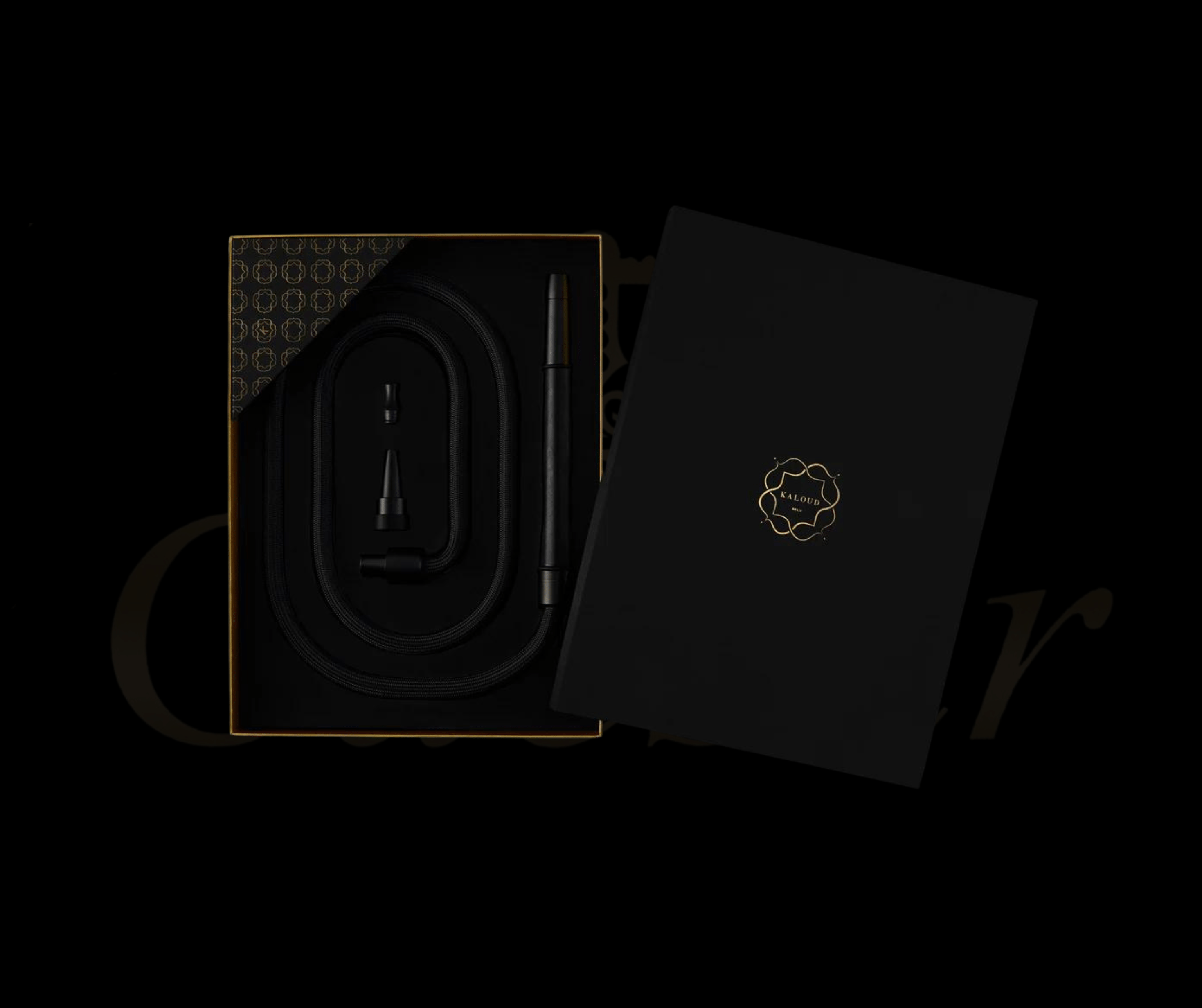 Originalt Kaloud Aeolis Niris Hose - Black Stainless Steel - Caesar Shisha