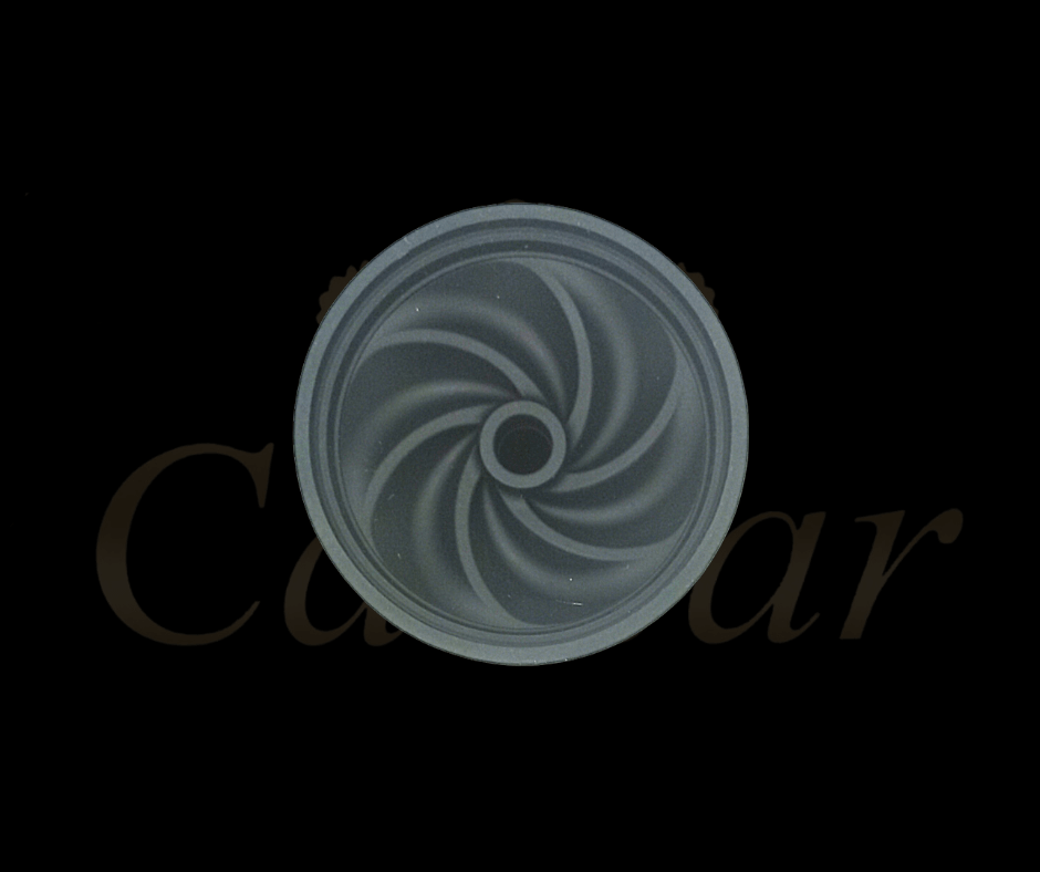 Silikonehovede - sort spiral - Caesar Shisha