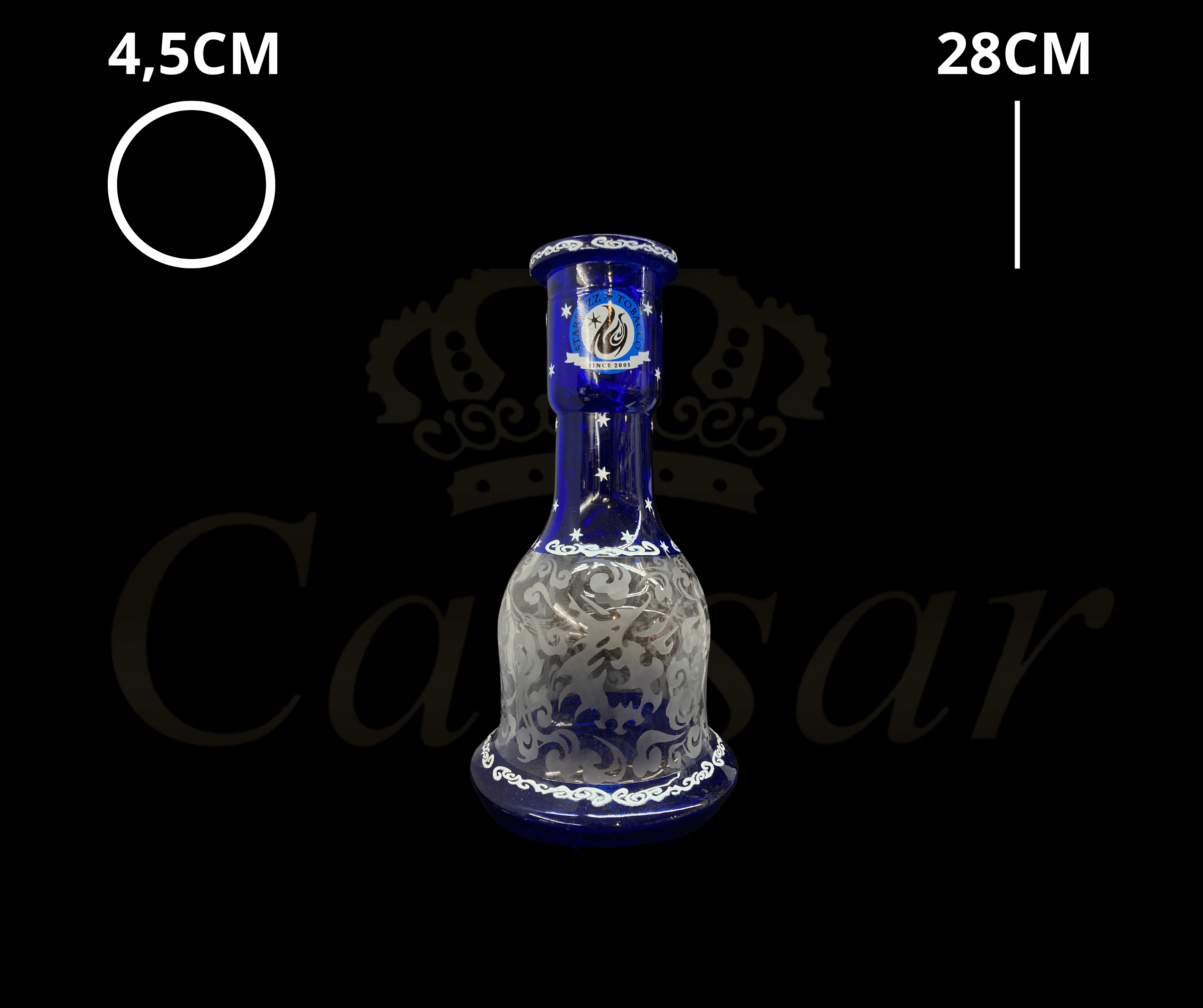 StarBuzz Premium Glass Blue - Caesar Shisha