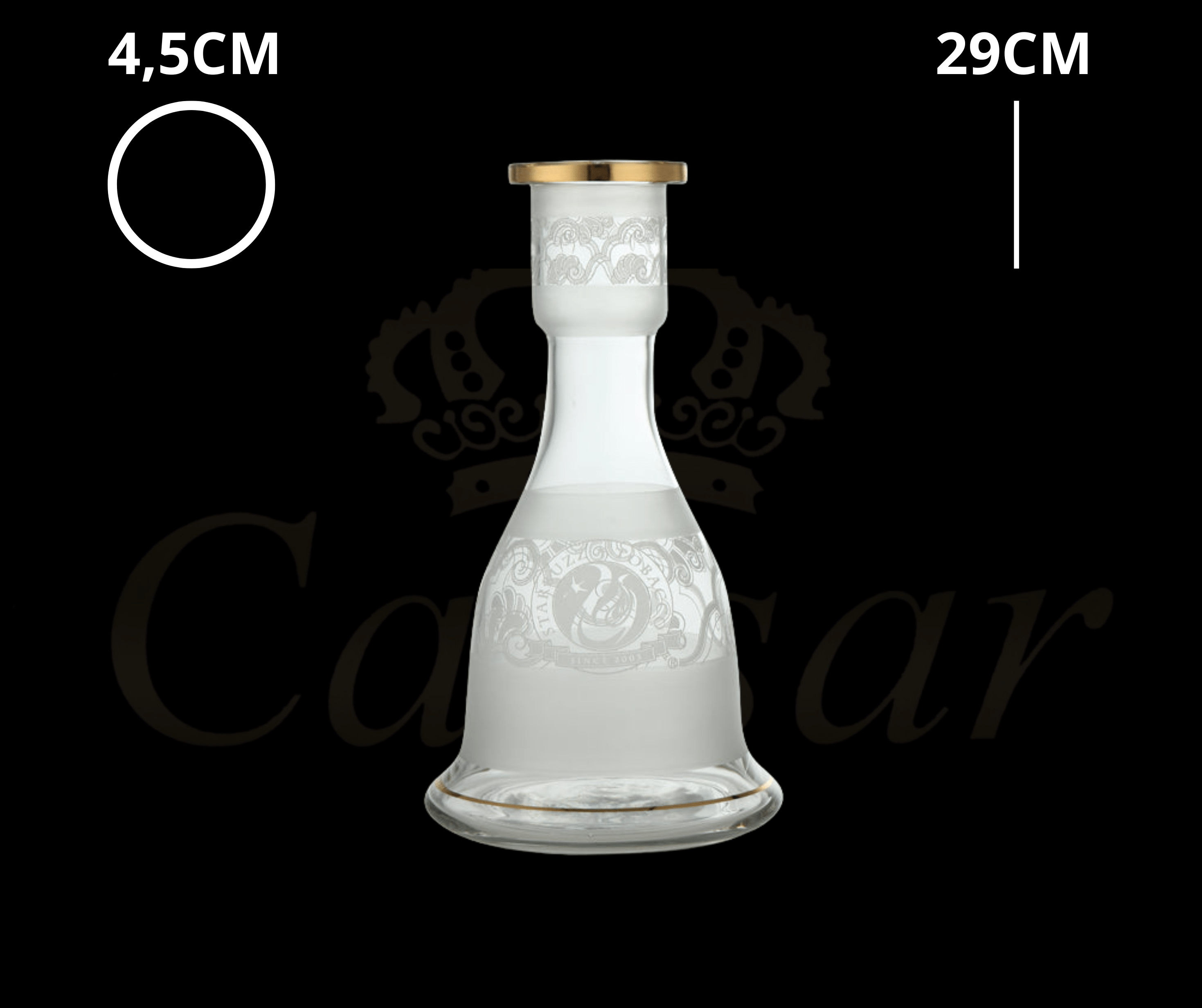 StarBuzz Tsunami Transparent/Gold - Caesar Shisha