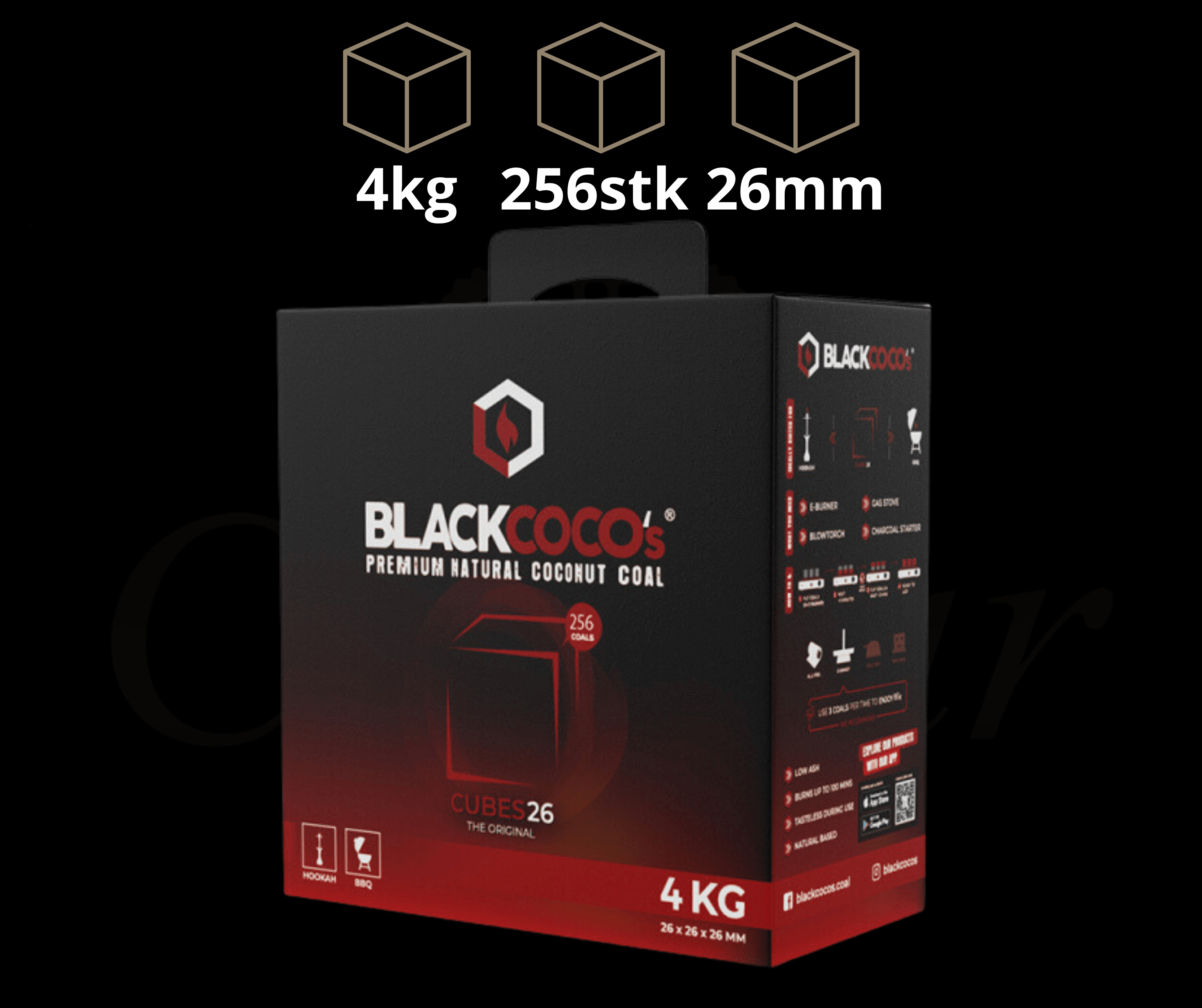 BLACK COCO'S - 4KG - Caesar Shisha