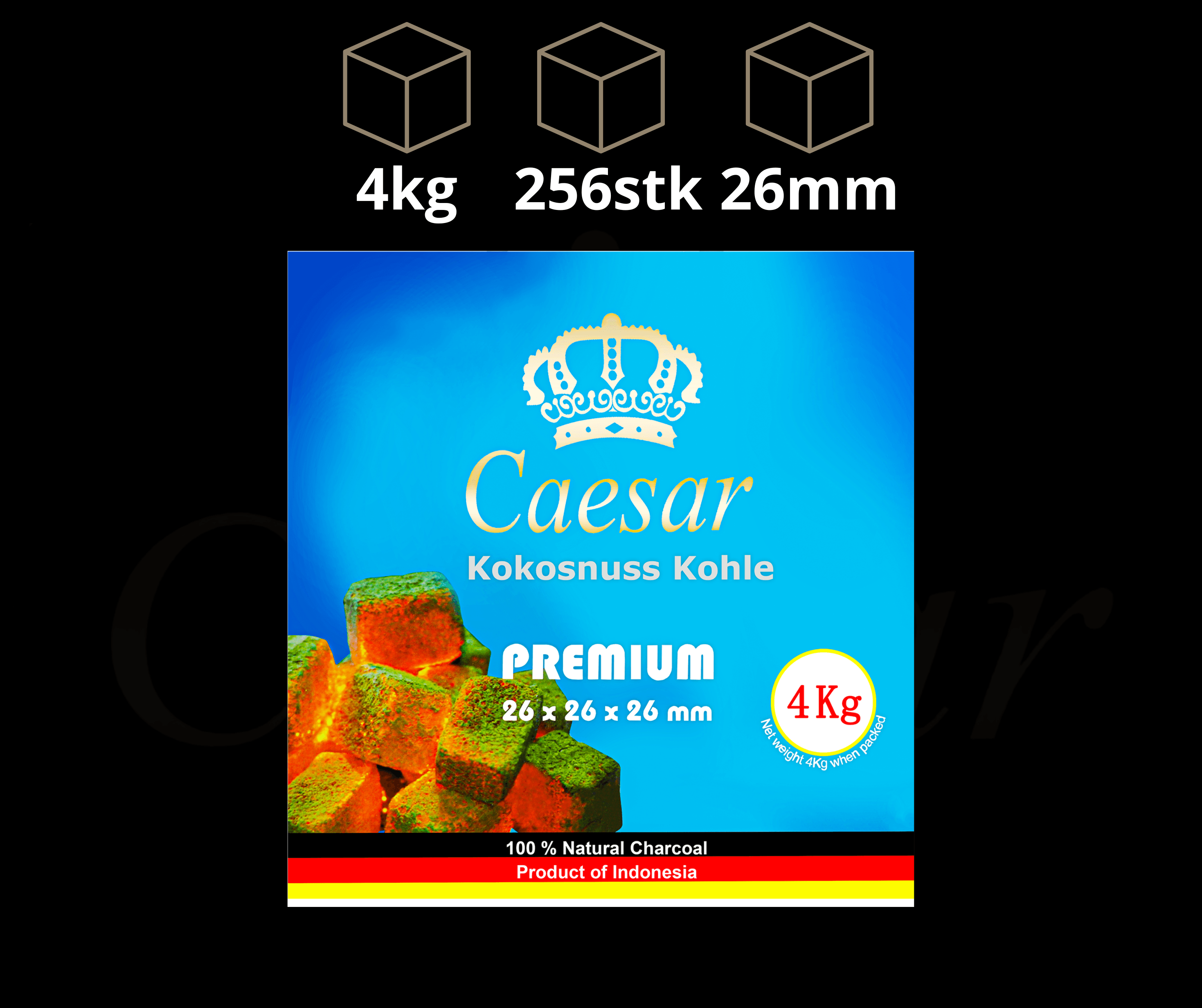 Caesar Blue Coco 4kg - Caesar Shisha