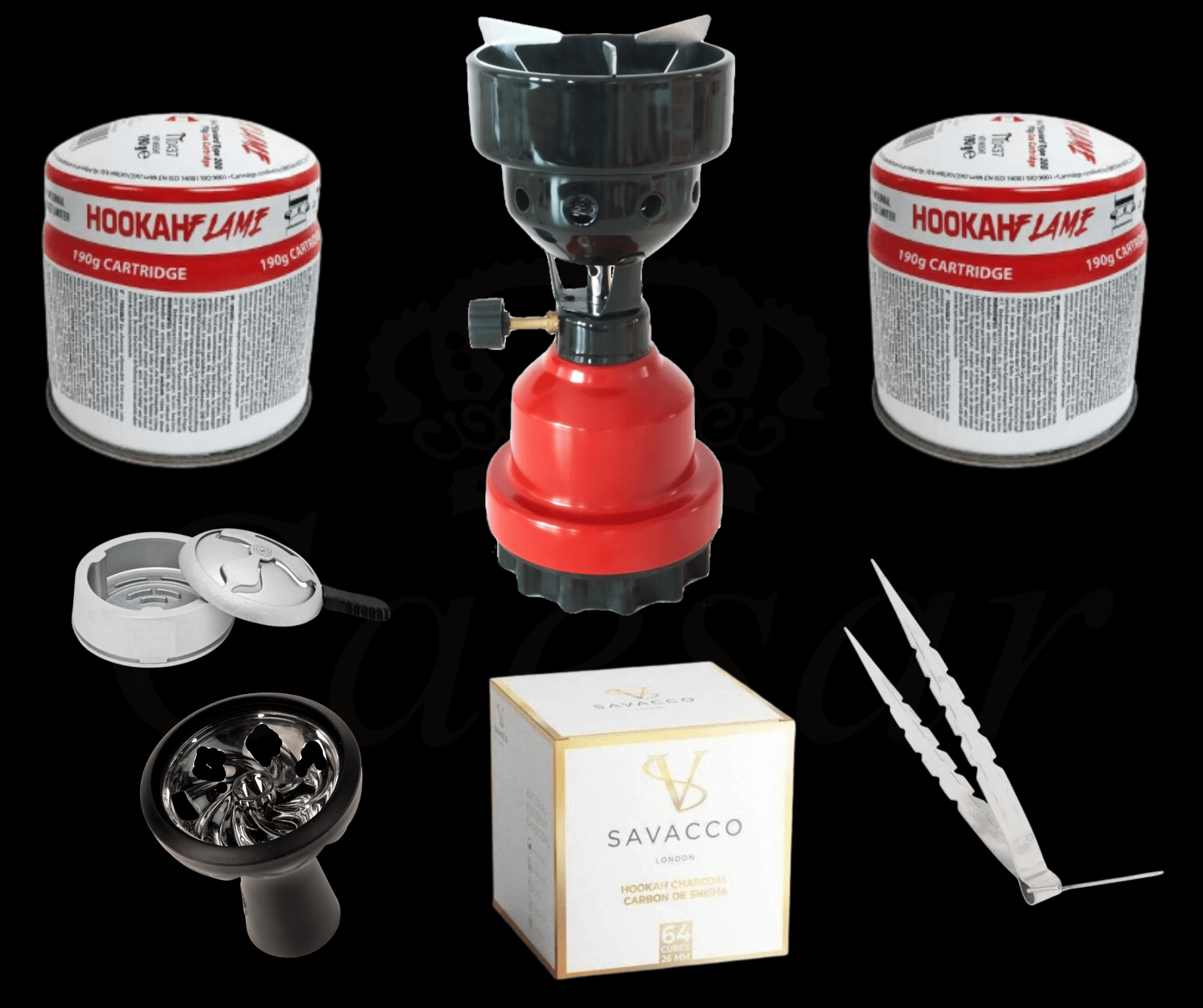 HookahFlame Gastænder Pakketilbud - Caesar Shisha