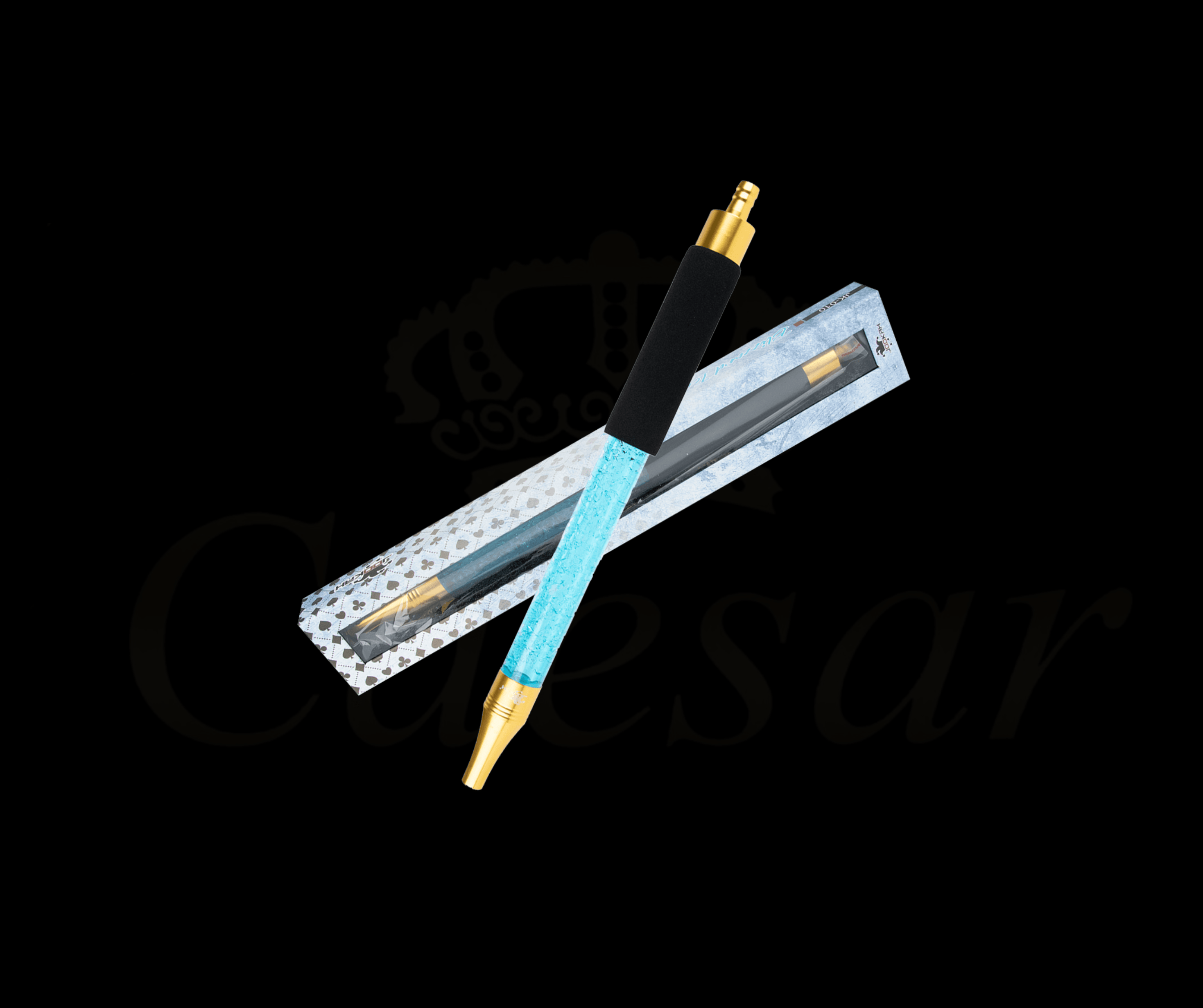 Jookah - Blizzard Mundstykke / Gold - Blue - Caesar Shisha
