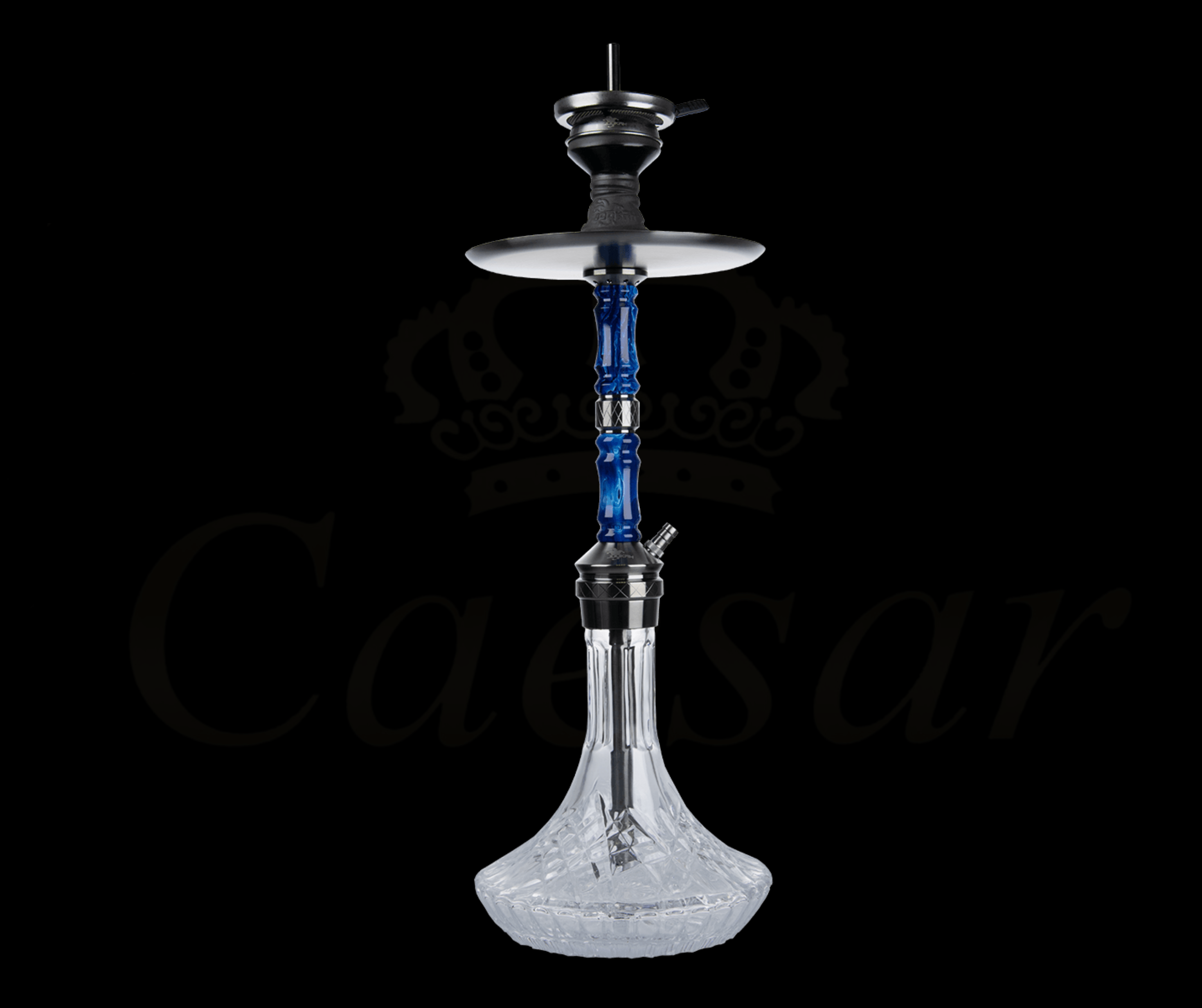 Jookah - Royal Flush - Black Steel Blue - Caesar Shisha