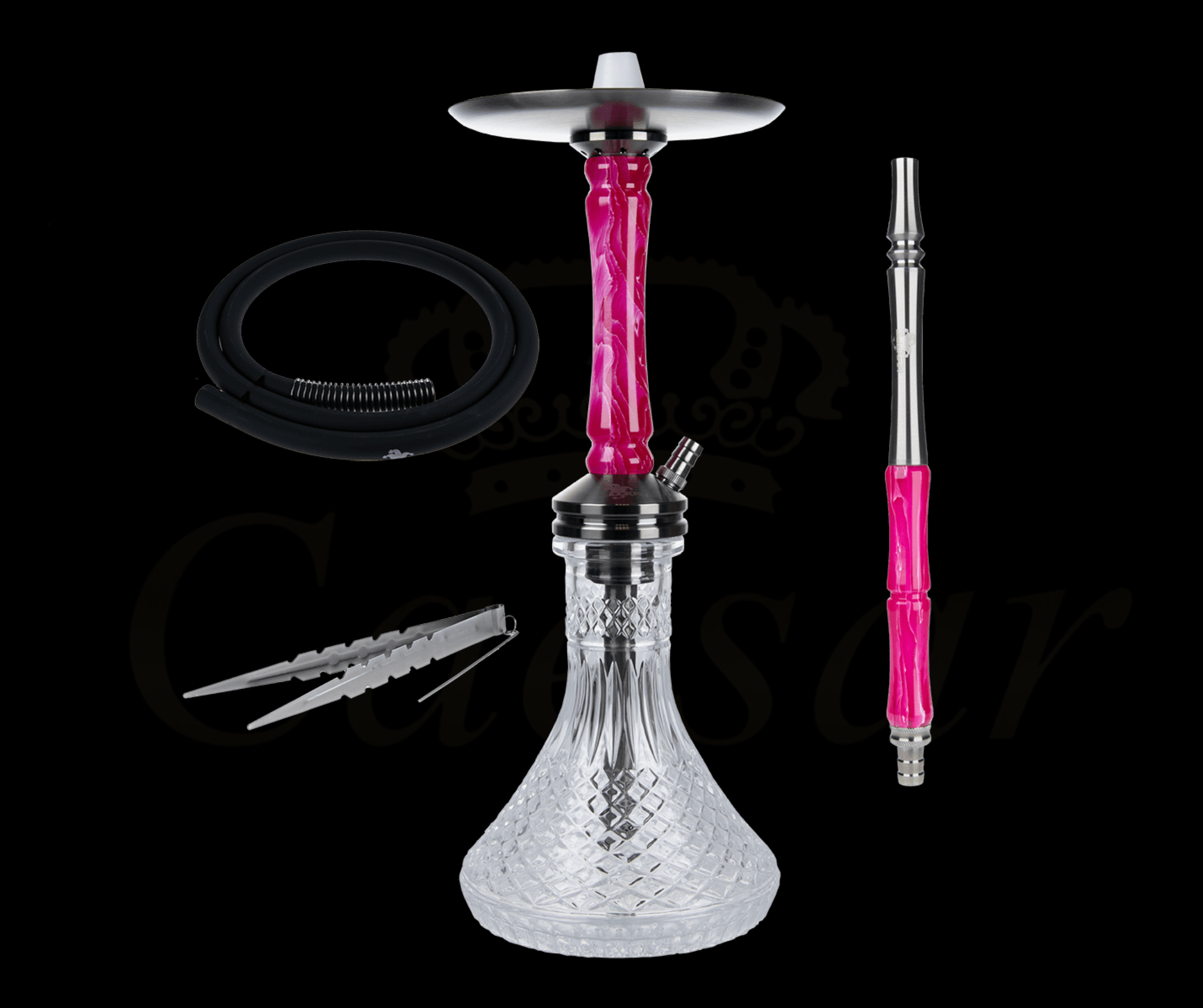 Jookah - Straight Flush - Black Steel Pink - Caesar Shisha