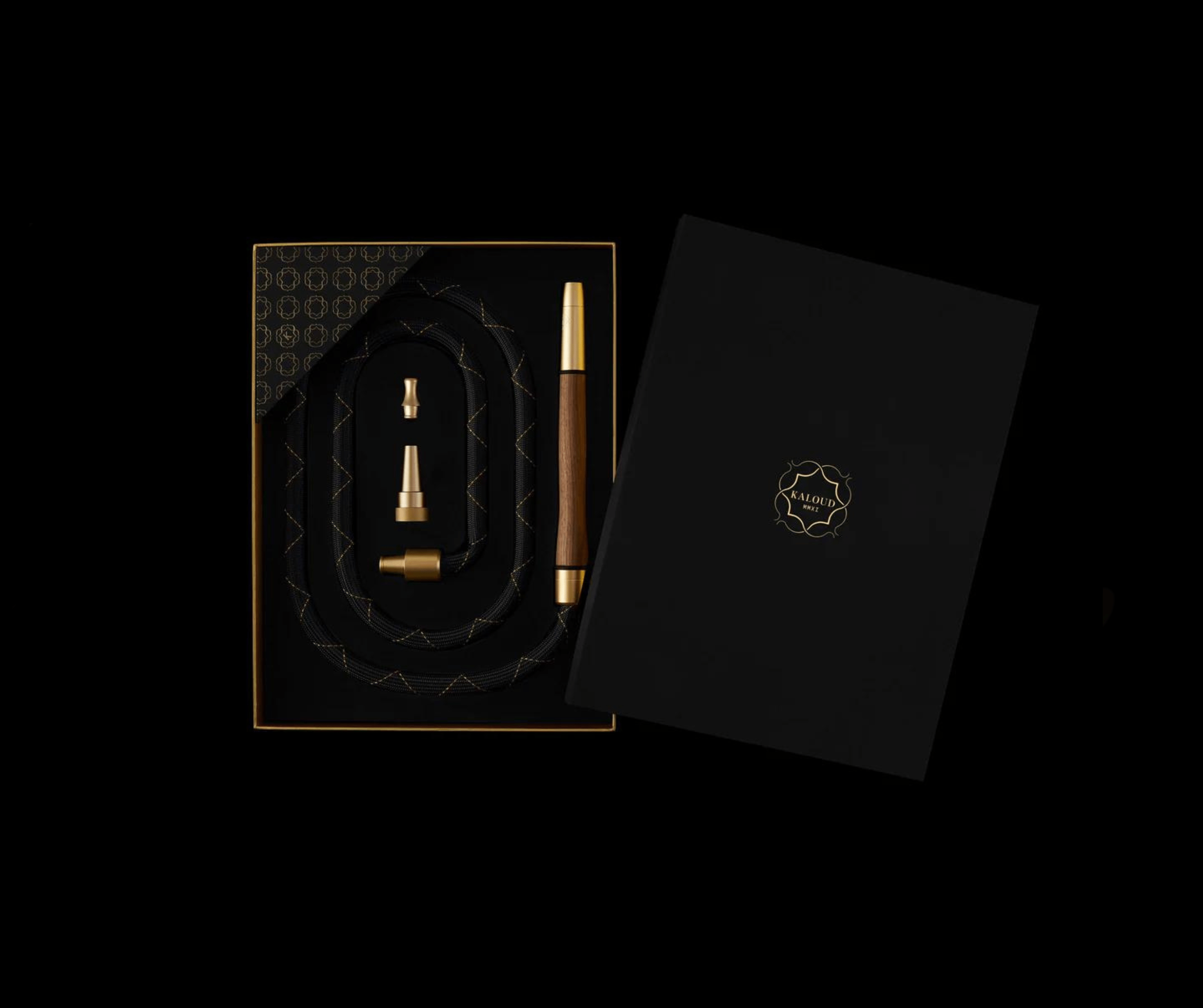 Originalt Kaloud Aeolis Auris Hose - Gold Stainless Steel - Caesar Shisha