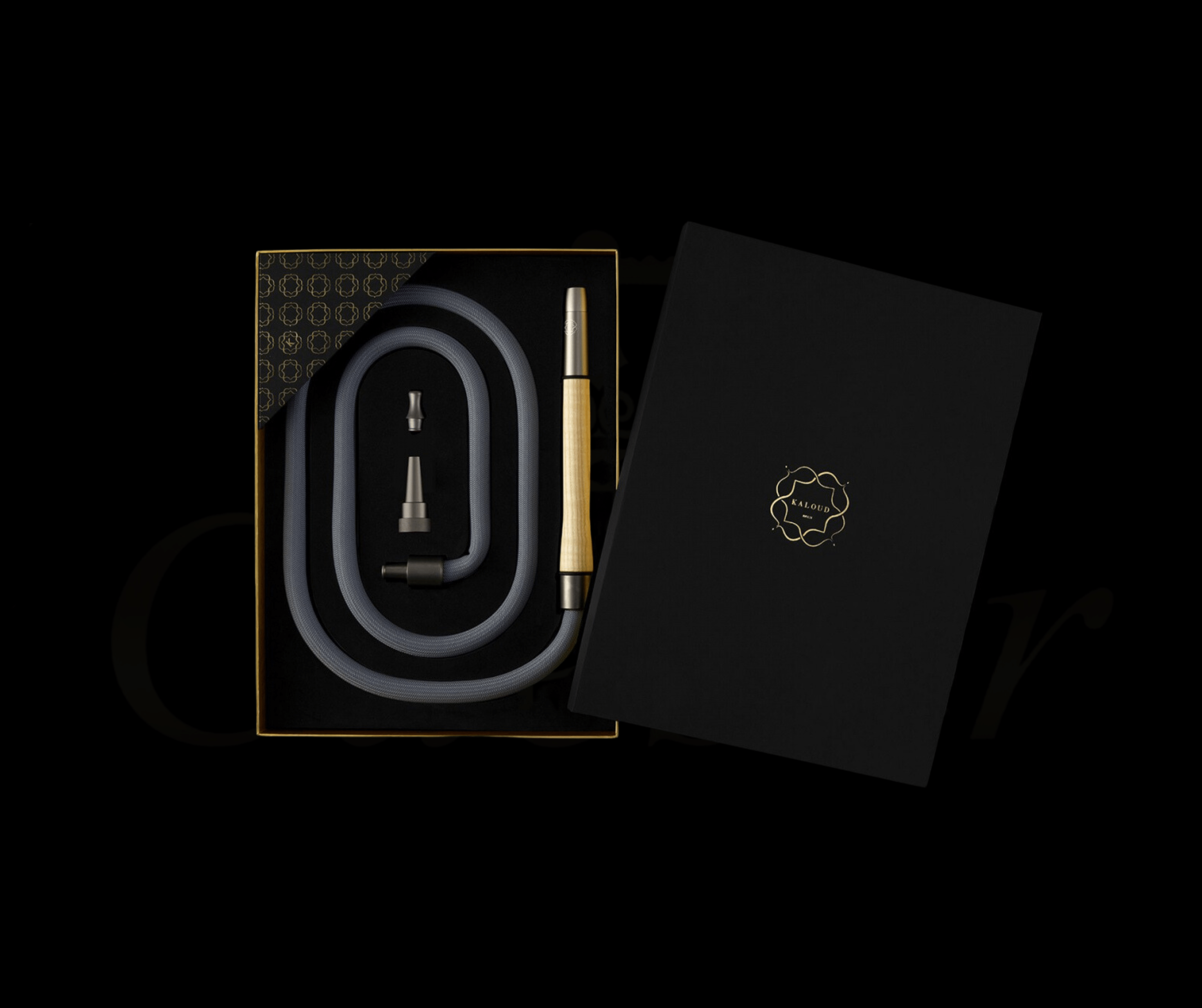 Originalt Kaloud Aeolis Nubis Hose - Grey Stainless Steel - Caesar Shisha