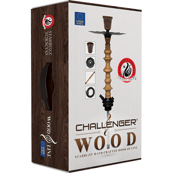 StarBuzz Challenger WoodLine - White/Red - Shisha vandpibe - Caesar Shisha
