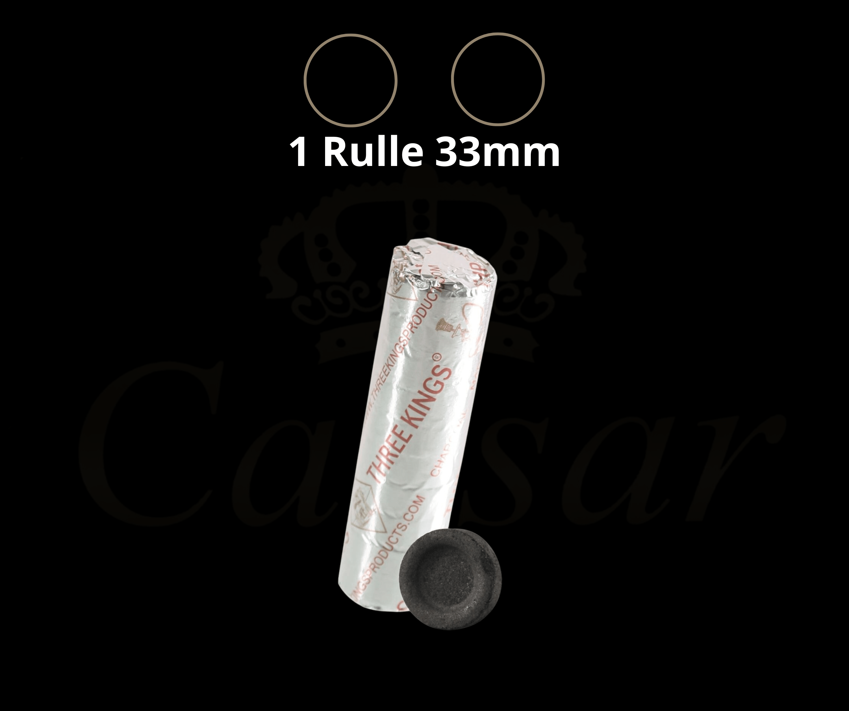 Three Kings 33mm - 1 Rulle - Caesar Shisha