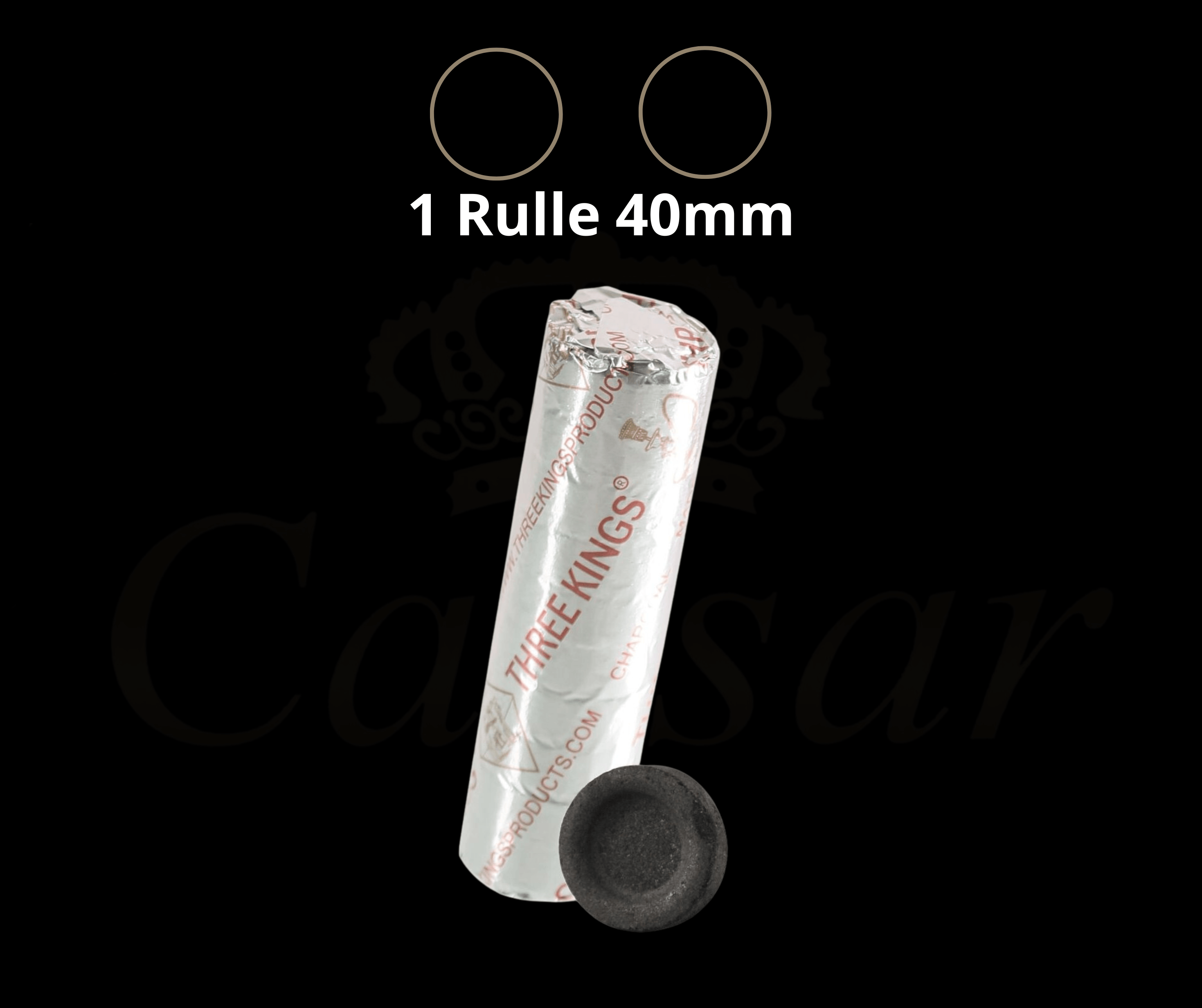 Three Kings 40mm - 1 Rulle - Caesar Shisha