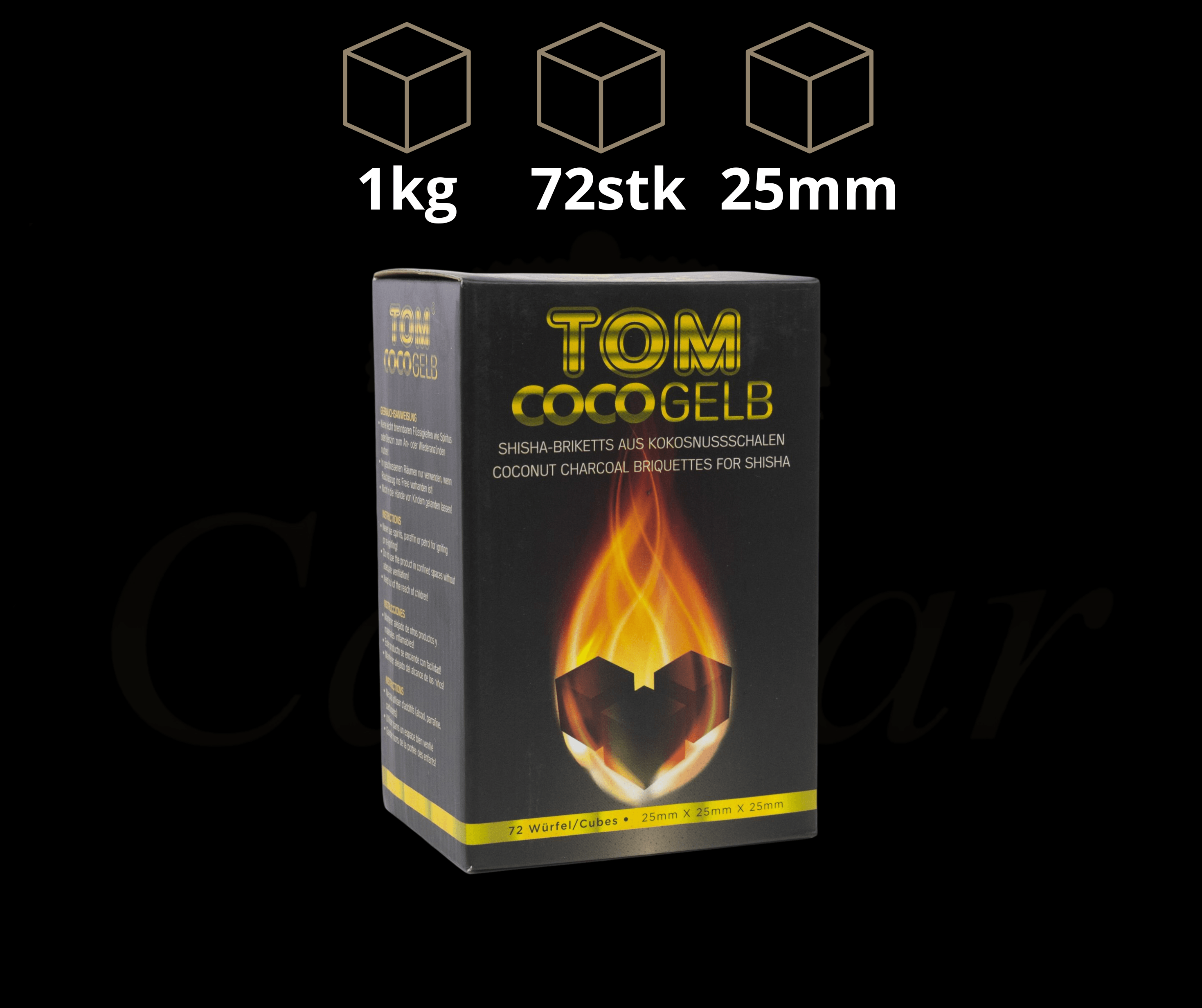 Tom Cococha Gelb (Yellow) - 25mm - Caesar Shisha