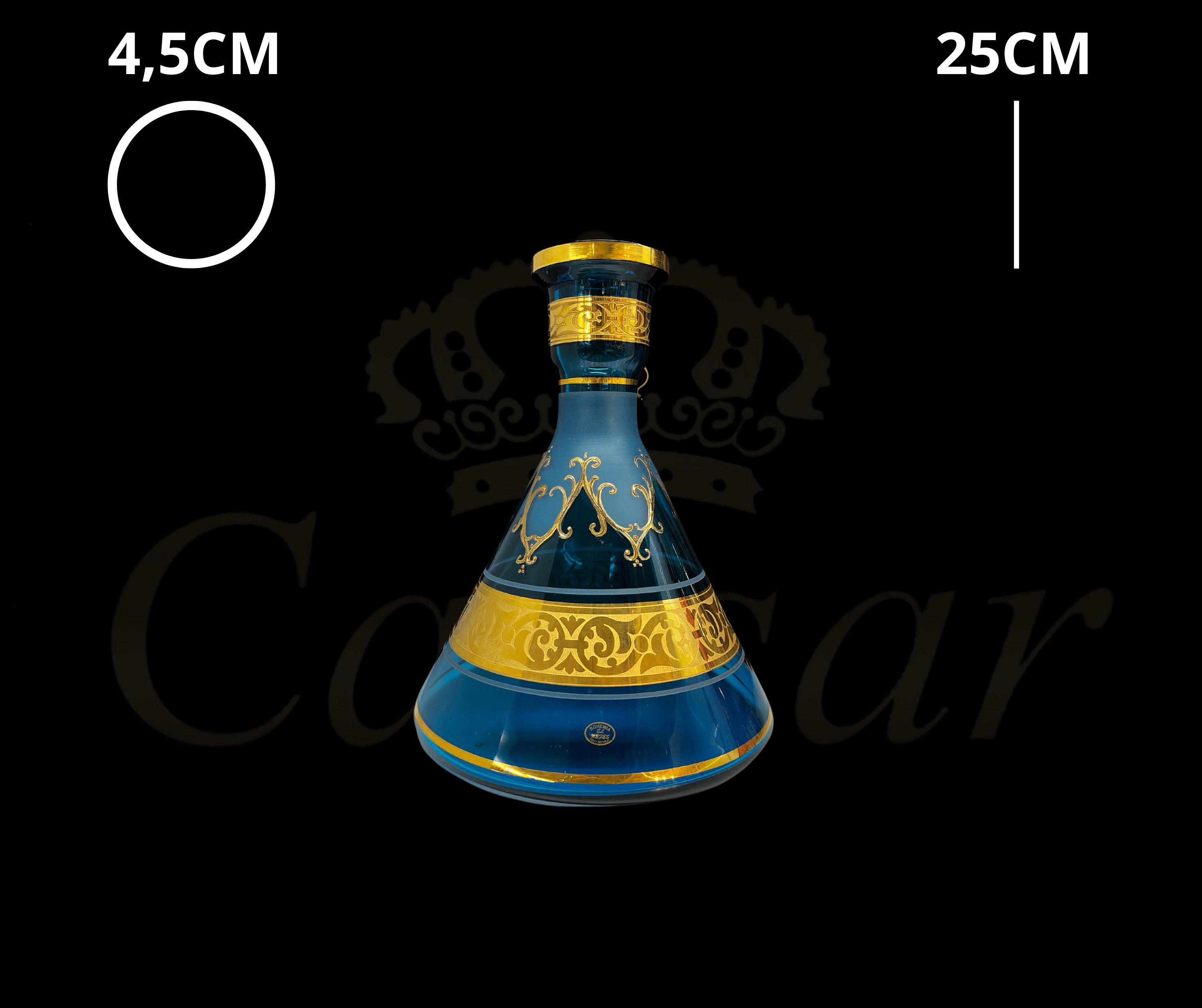 BJ Bohemian Vase Blue - Caesar Shisha