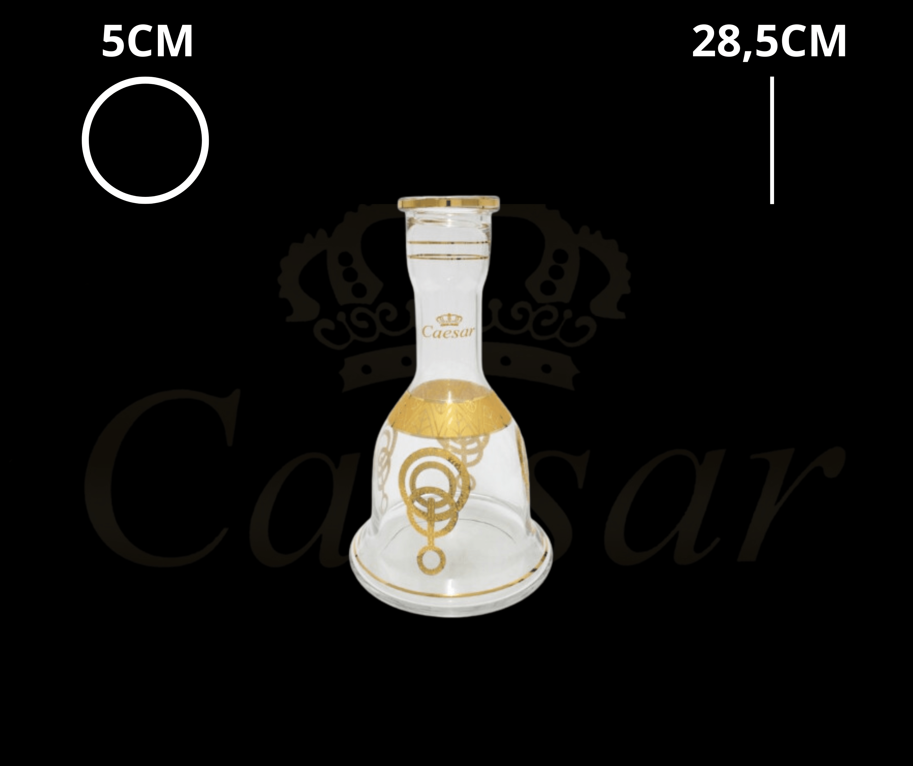 Ersatzglas Babylon - Gennemsigtig - Caesar Shisha