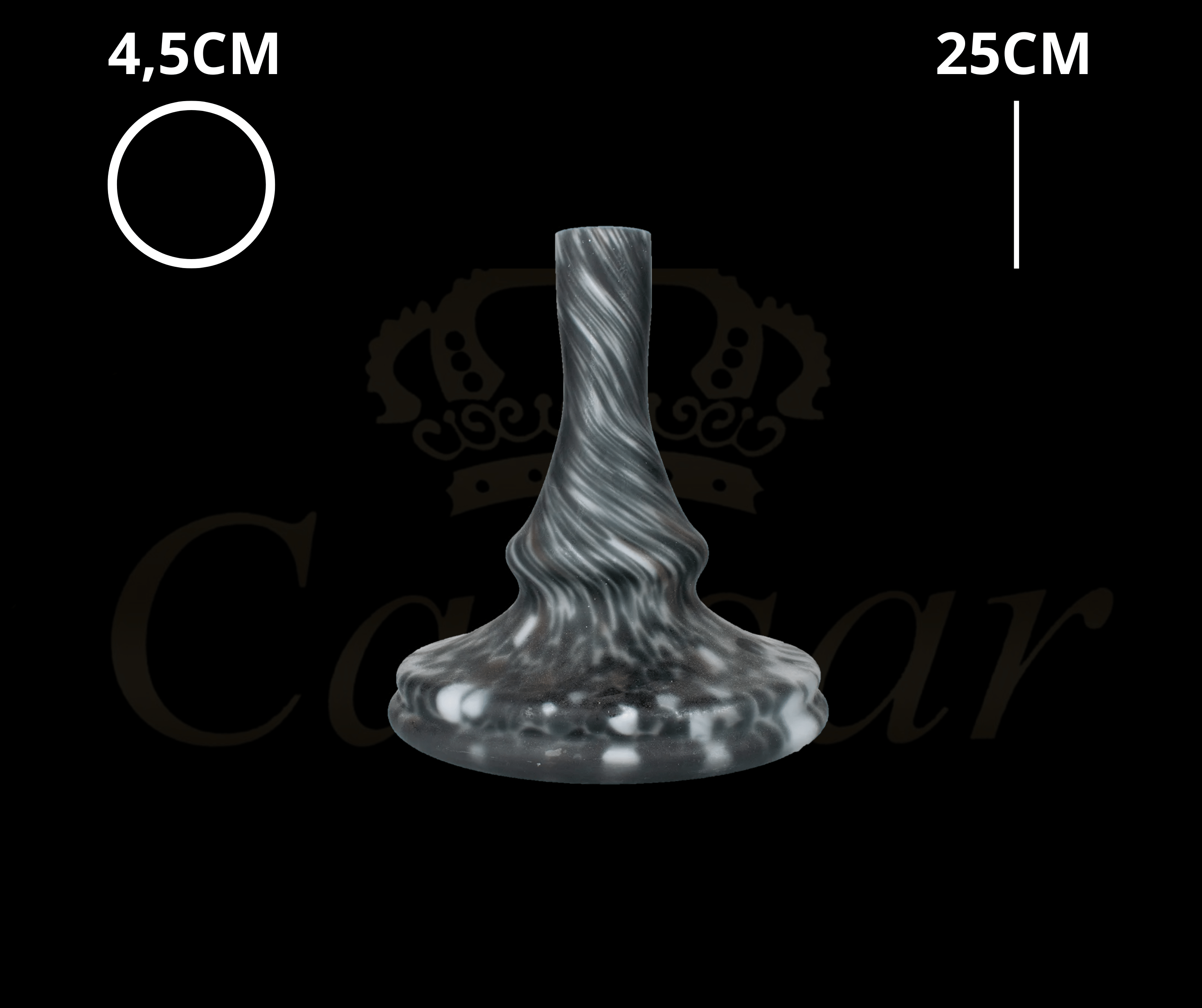 Jookah Universal Vase #7 Black (Uden Gevind) - Caesar Shisha