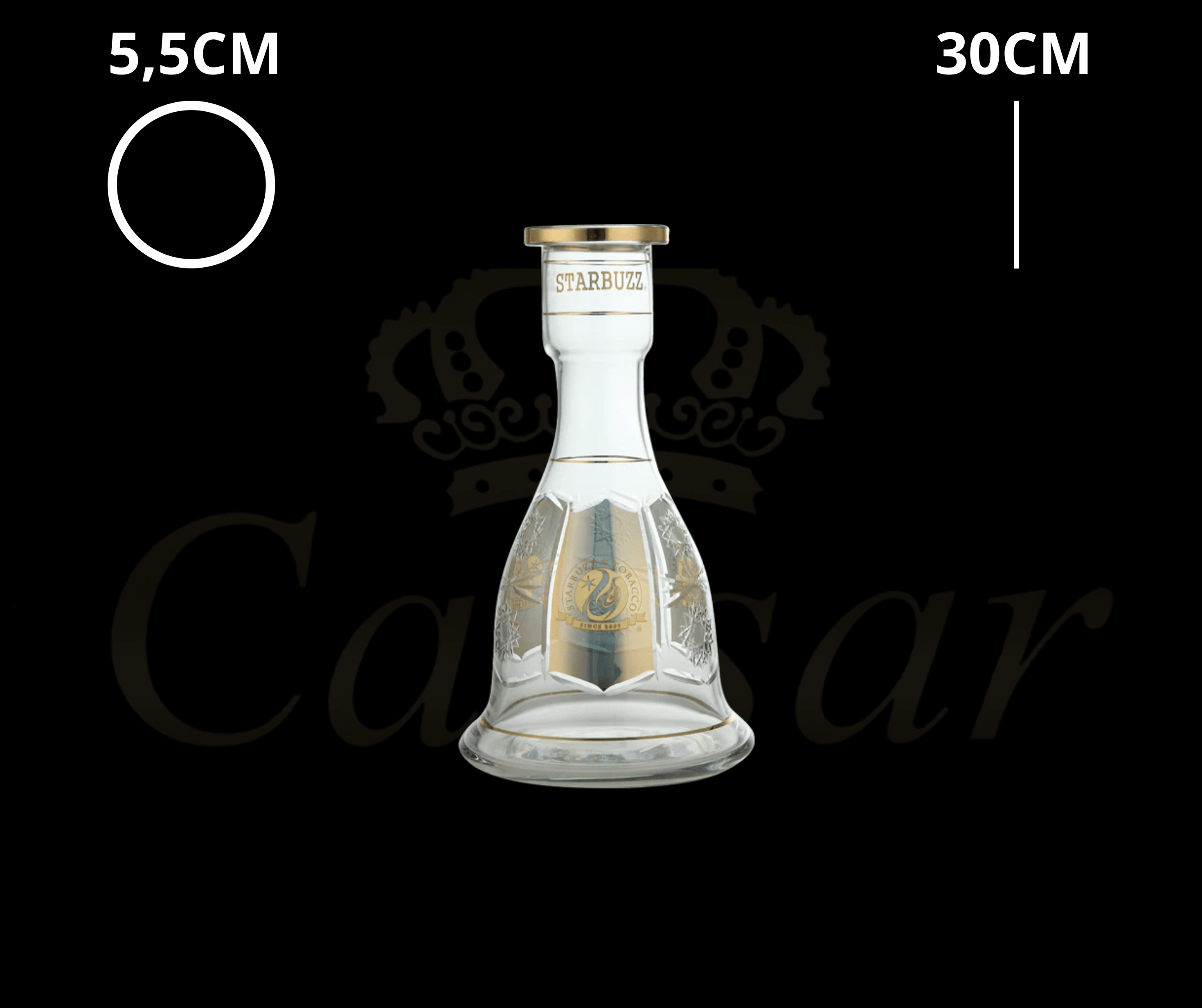 StarBuzz Diamond Cut Vase / Gennemsigtig - Caesar Shisha