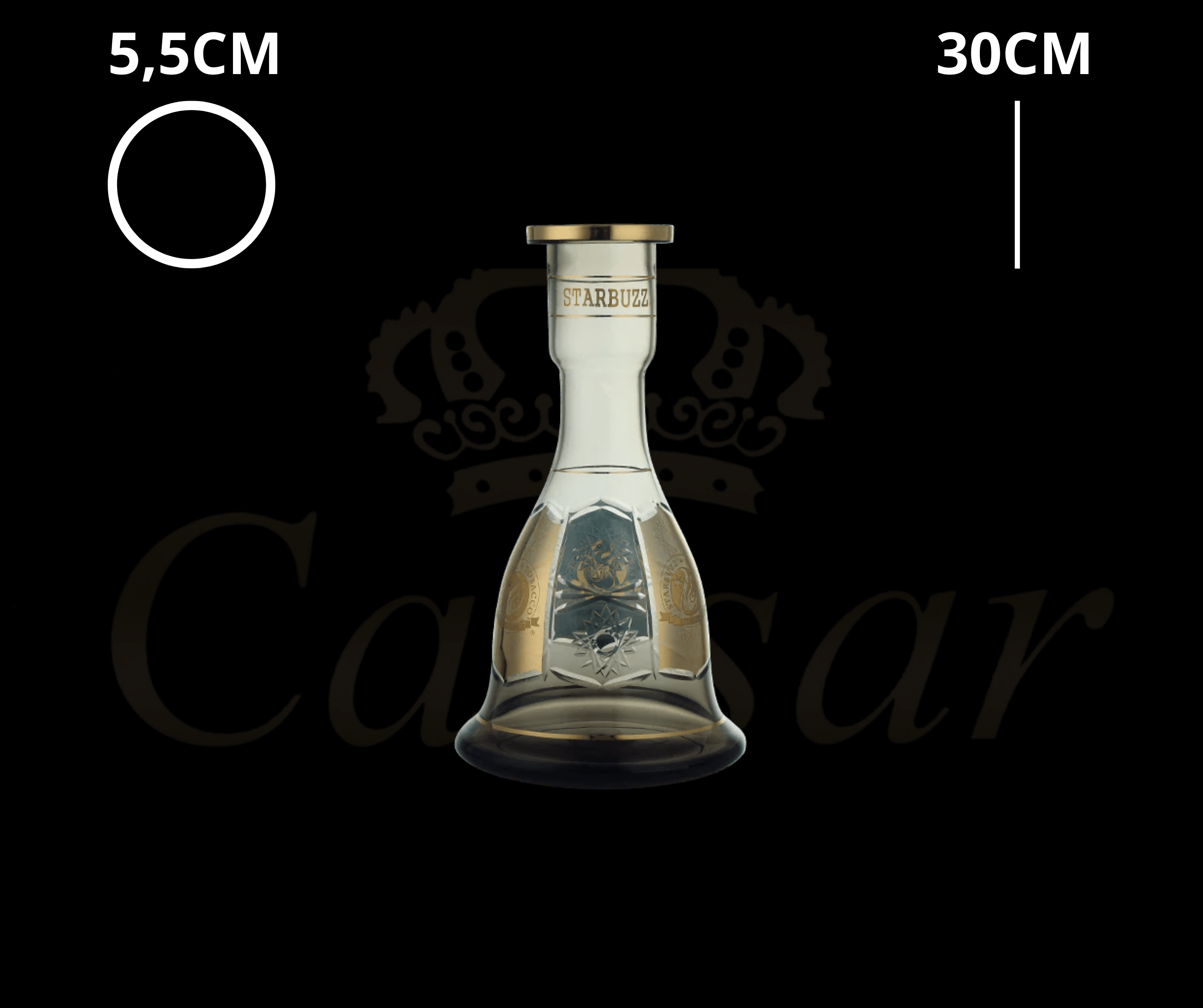 StarBuzz Diamond Cut Vase / Sort - Caesar Shisha