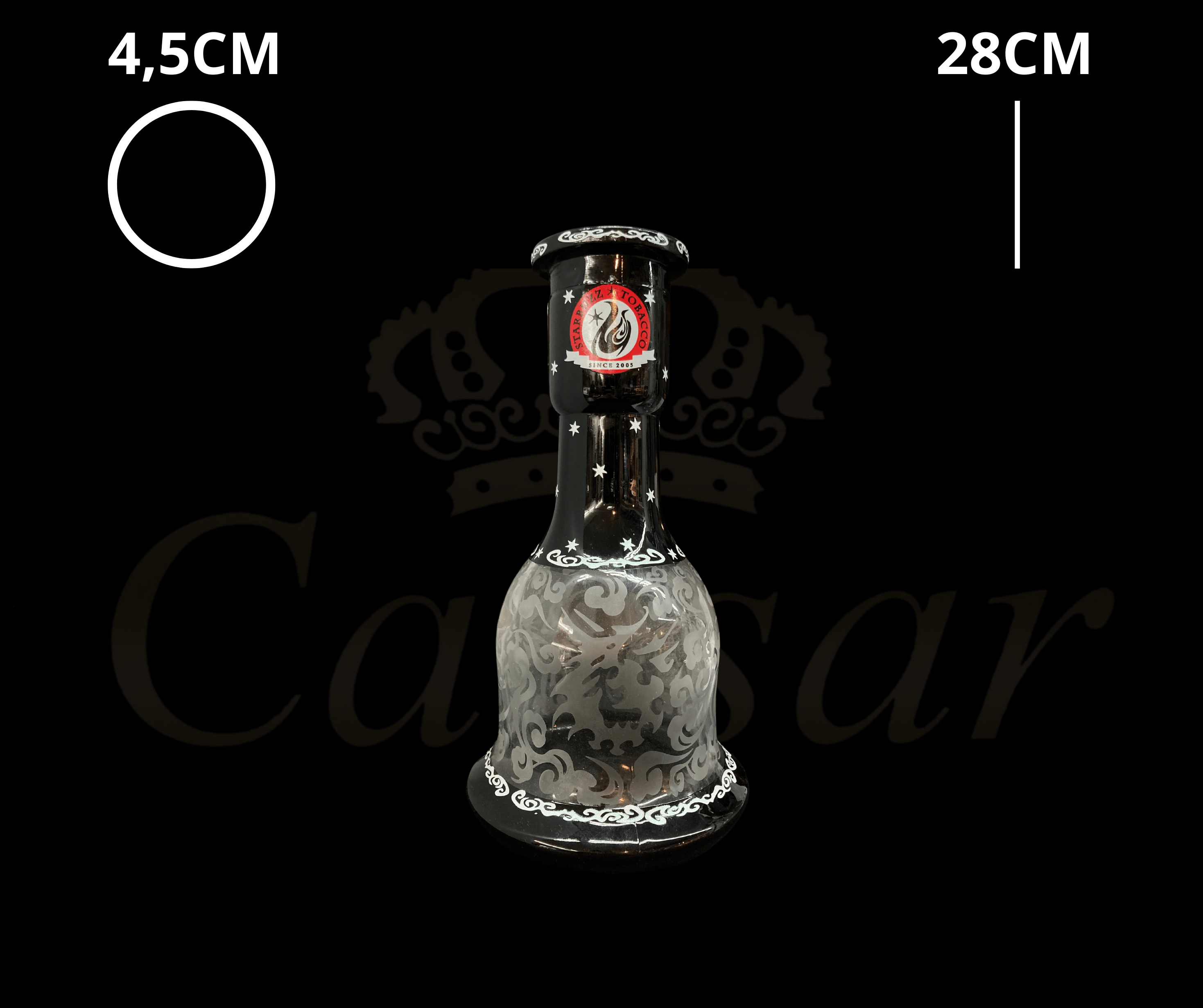 StarBuzz Premium Glass Black - Caesar Shisha