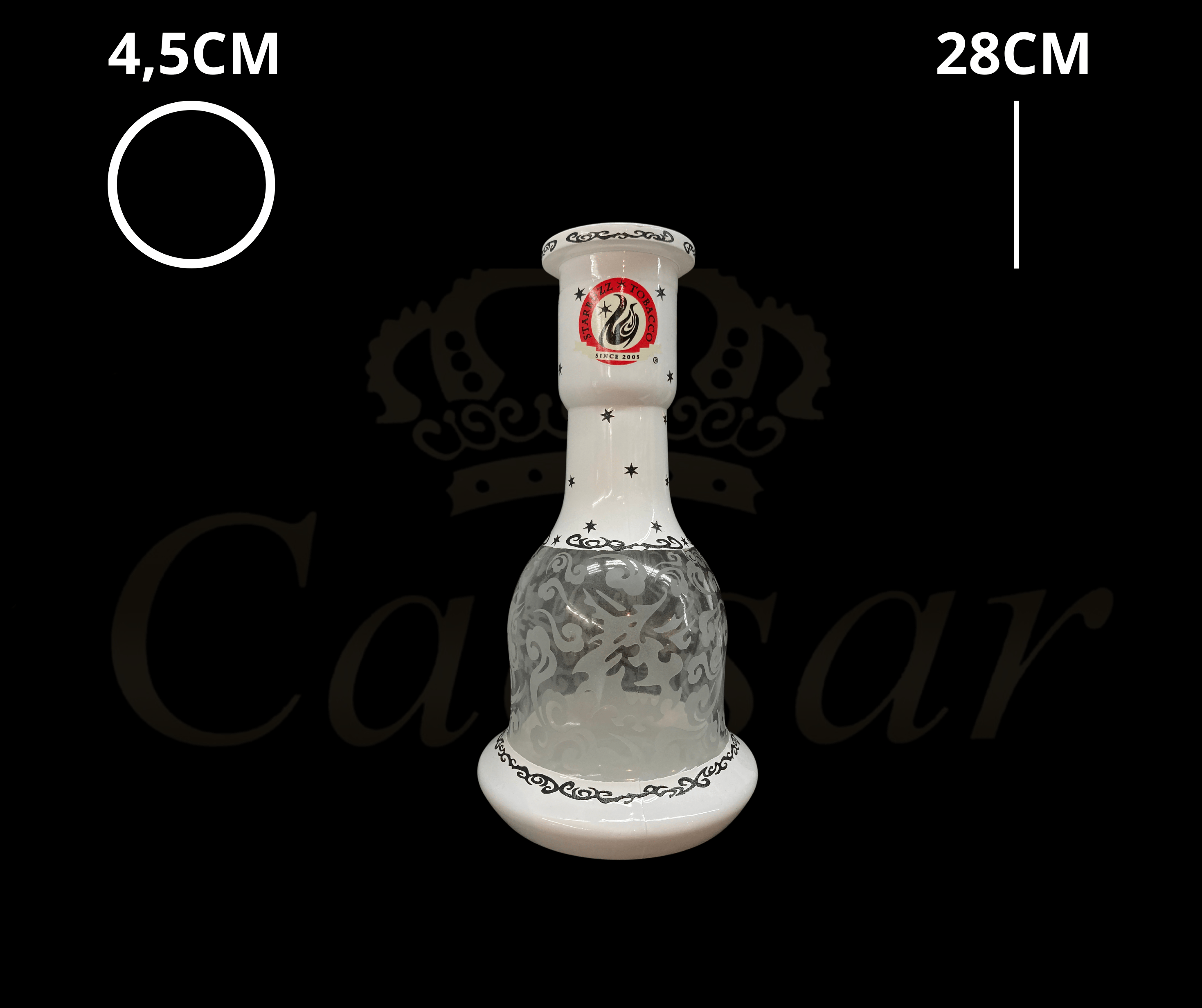 StarBuzz Premium Glass White - Caesar Shisha