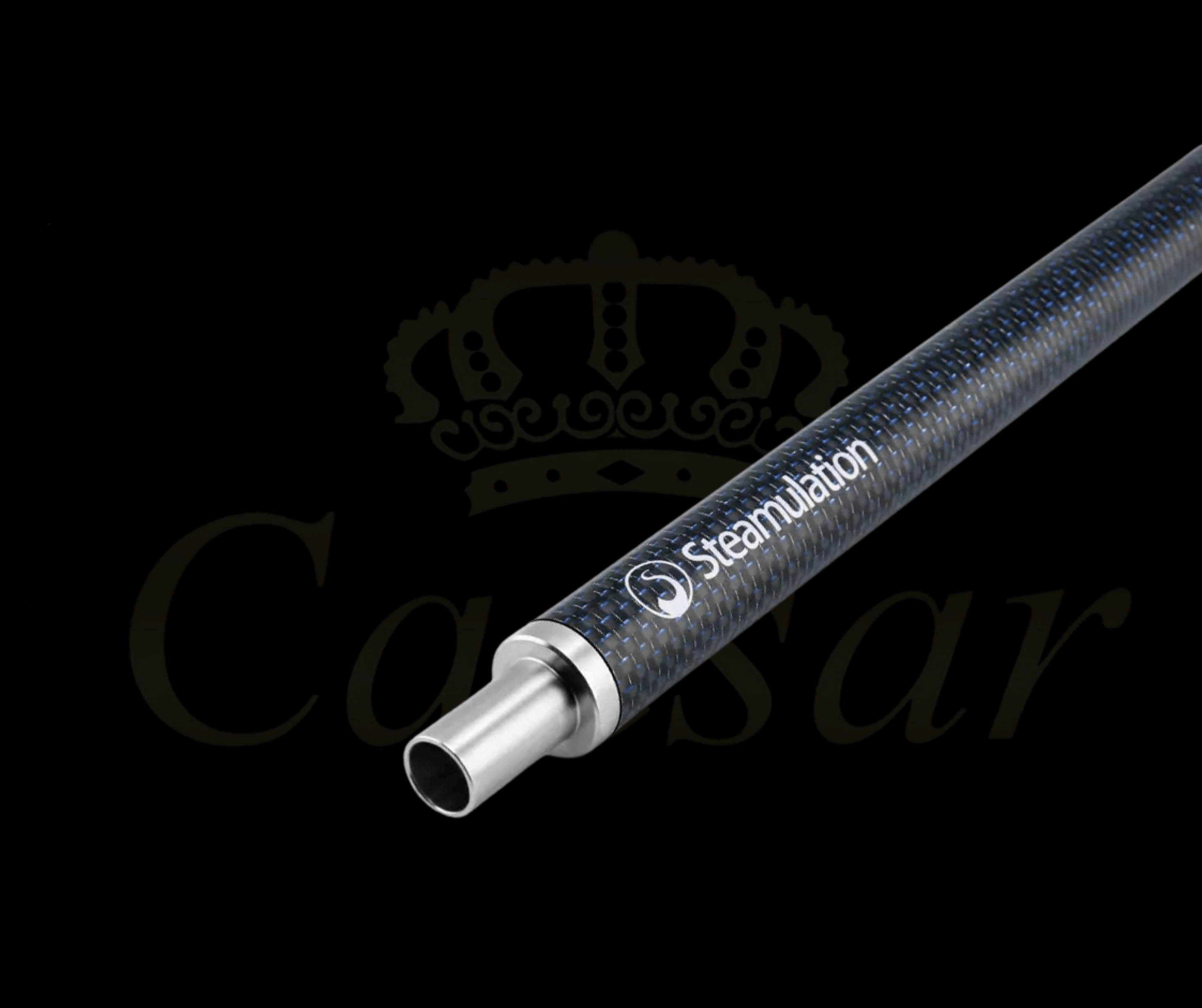 Steamulation Carbon Mundstykke - Black/Blue - Caesar Shisha