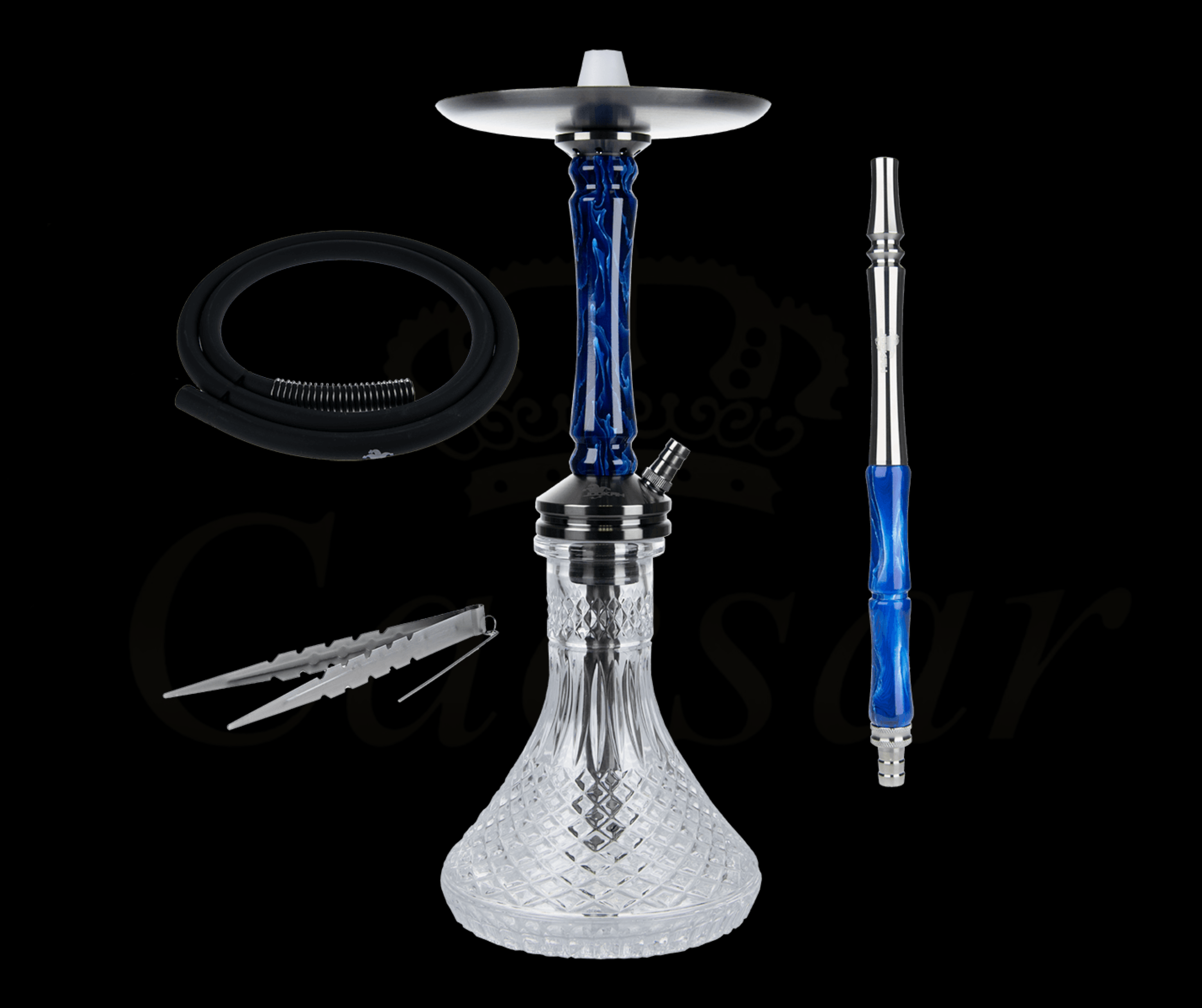 Jookah - Straight Flush - Black Steel Blue - Caesar Shisha