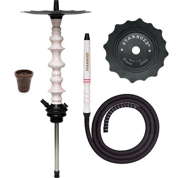 StarBuzz Challenger WoodLine - White/Red -  Shisha vandpibe - Caesar Shisha