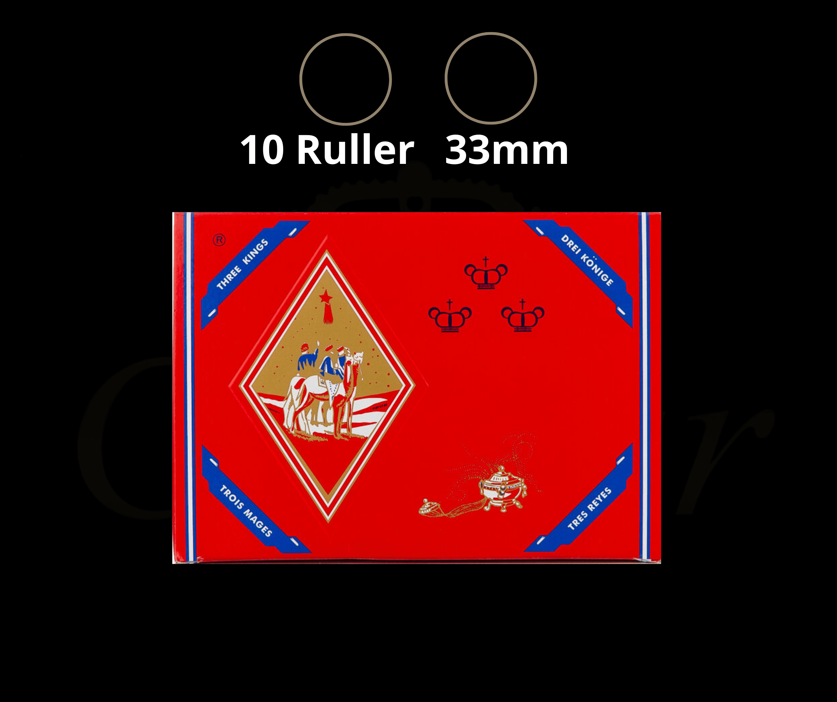 Three Kings 33mm - 10 Ruller - Caesar Shisha