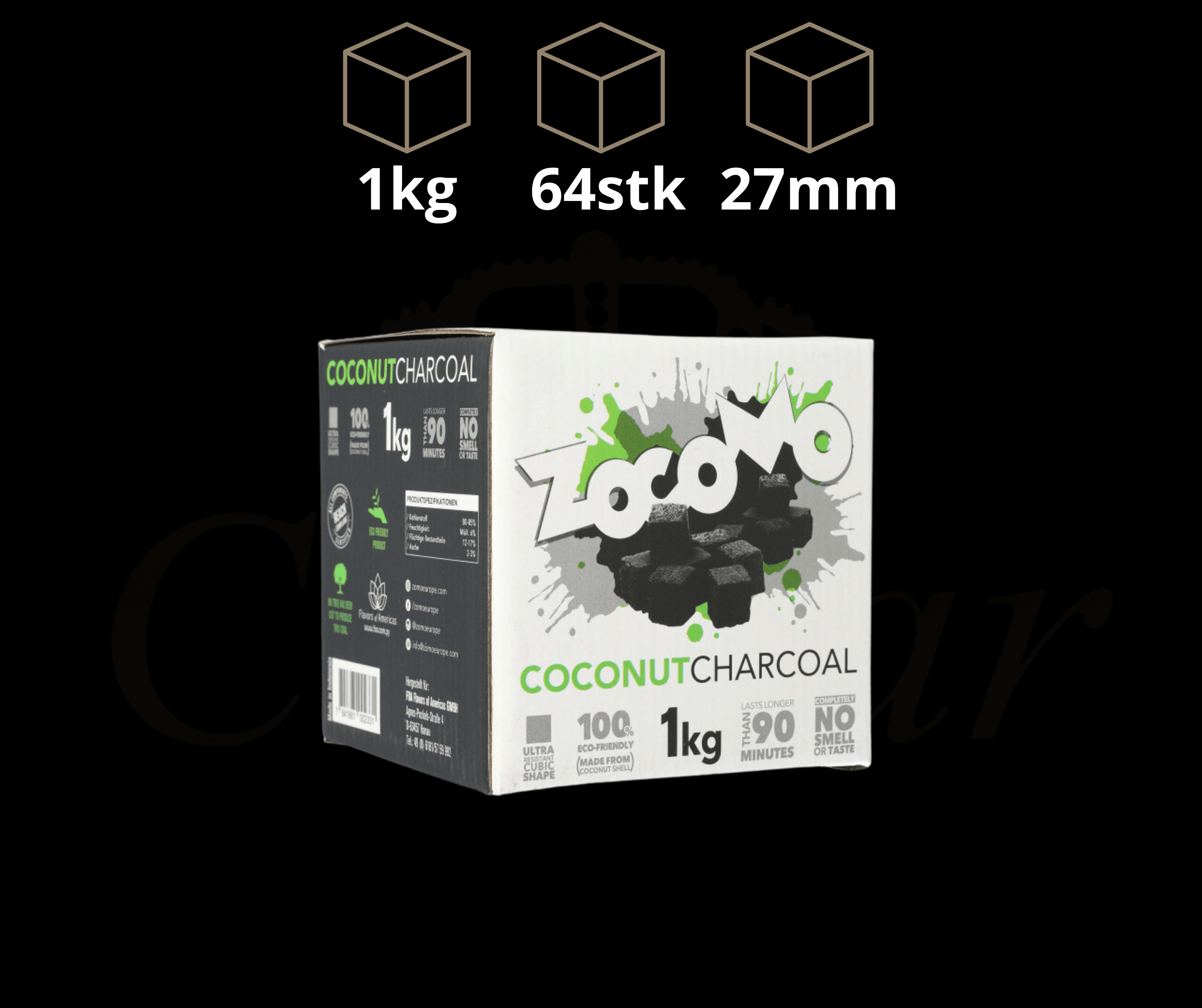 ZOcOMO Charcoal - Caesar Shisha